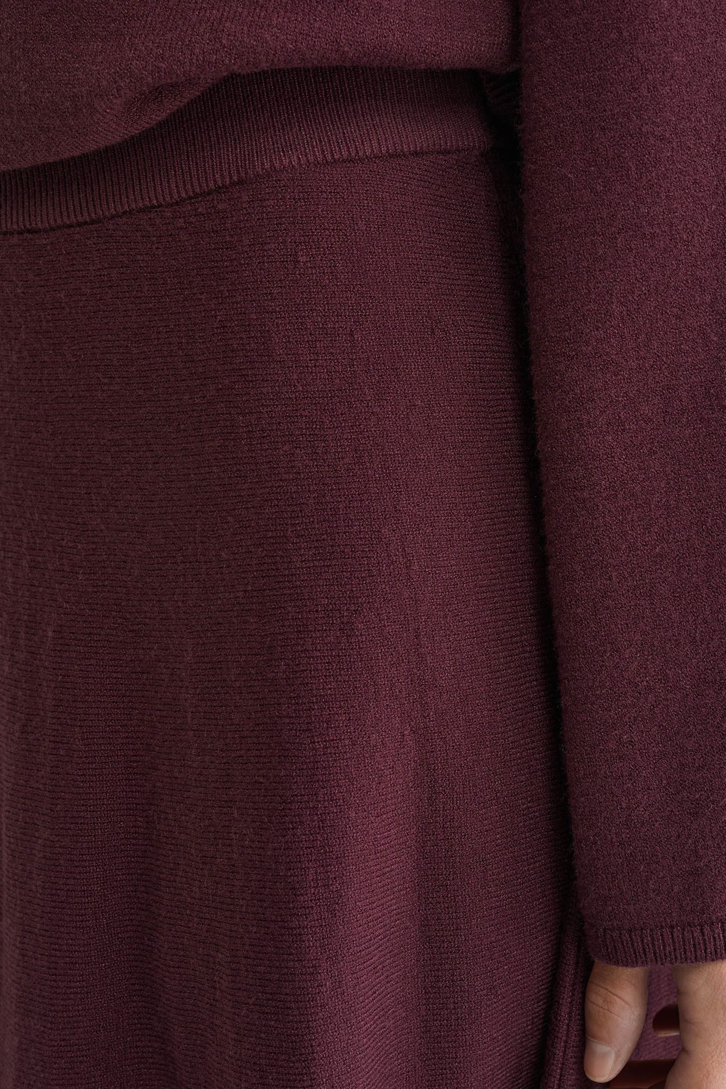 SKIRT MEDIUM LENGTH AUBERGINE 5