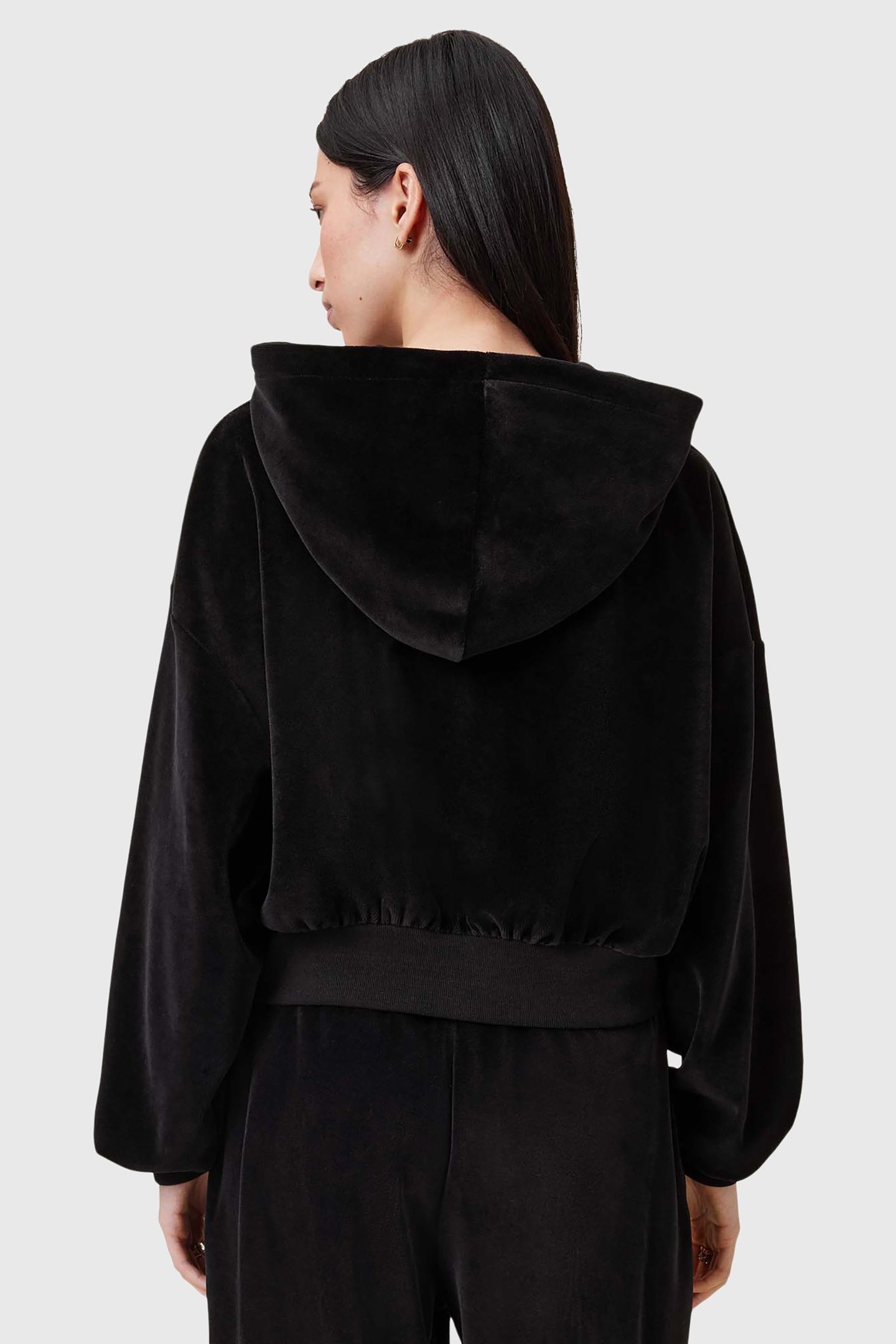 VINNY VELVET HOODY BLACK 4