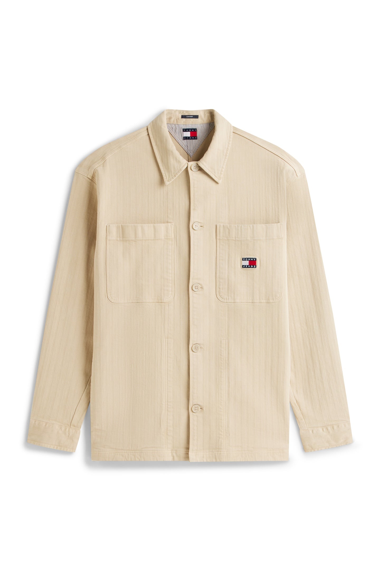 OVERSIZED FIT HERRINGBONE TWILL OVERSHIRT GULF SAND 5
