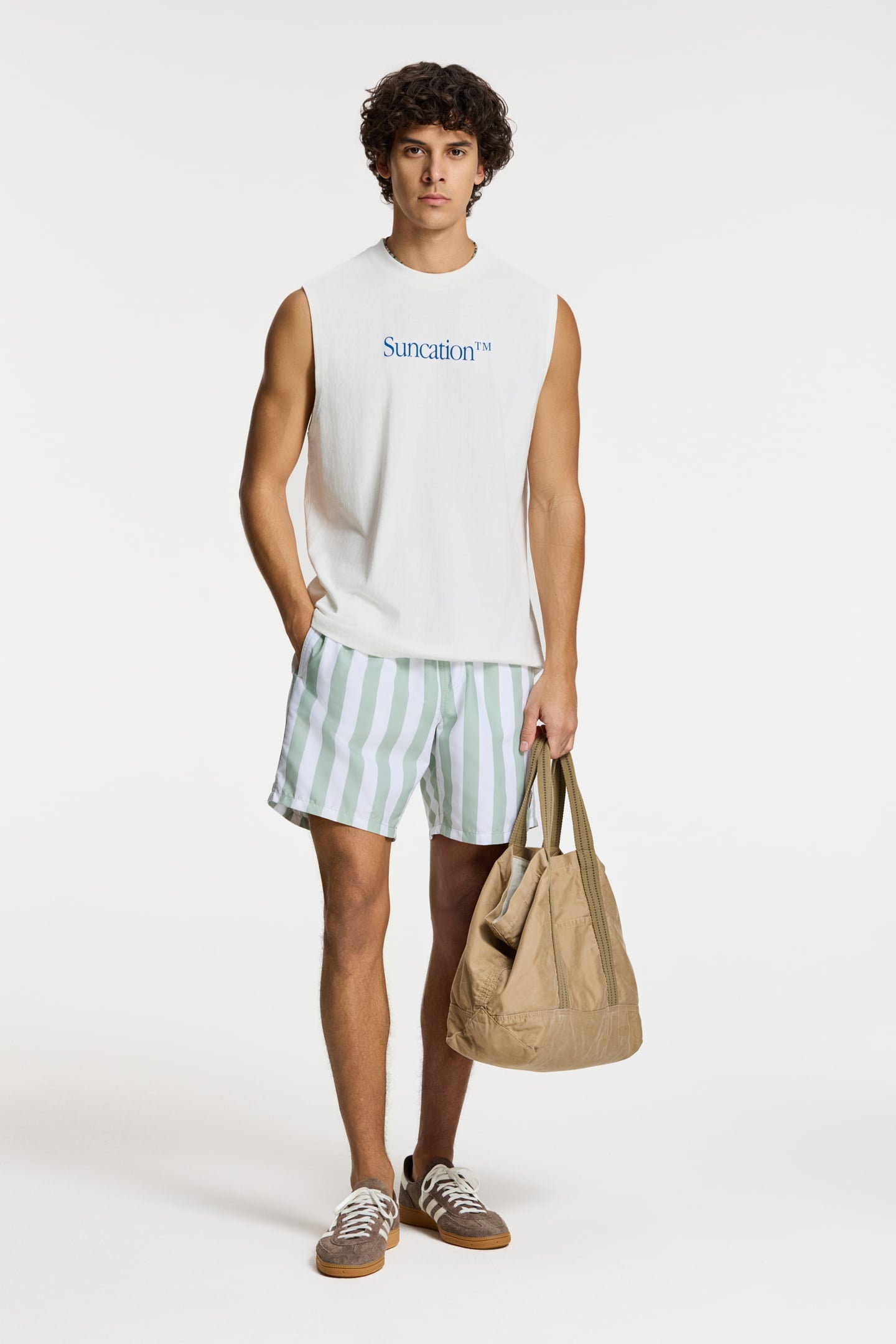 SEAN SLEEVELESS T-SHIRT SUNCATION WHITE 1