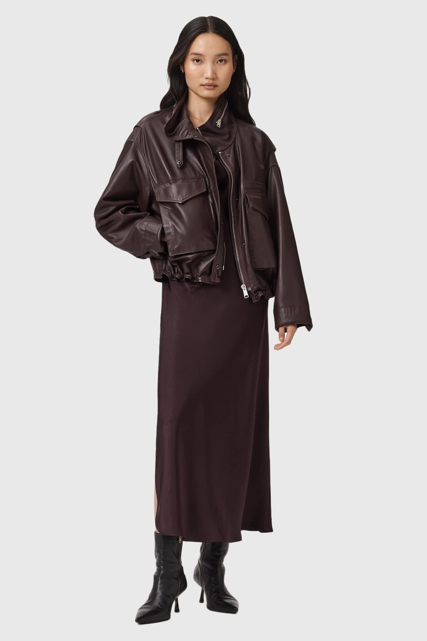 HADLEY DRESS OXBLOOD RED 6
