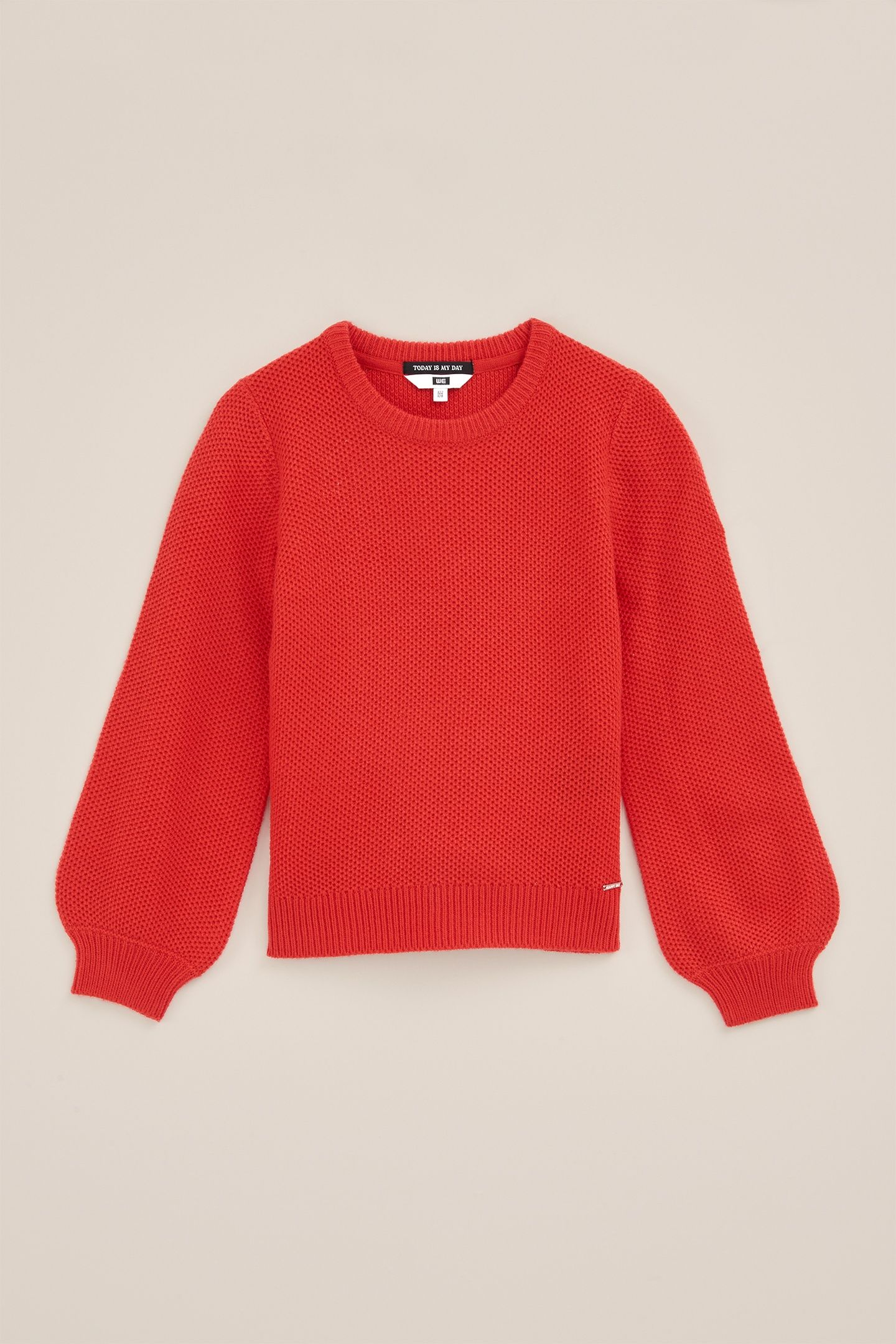 KNITTED PULLOVER BRIGHT RED 3