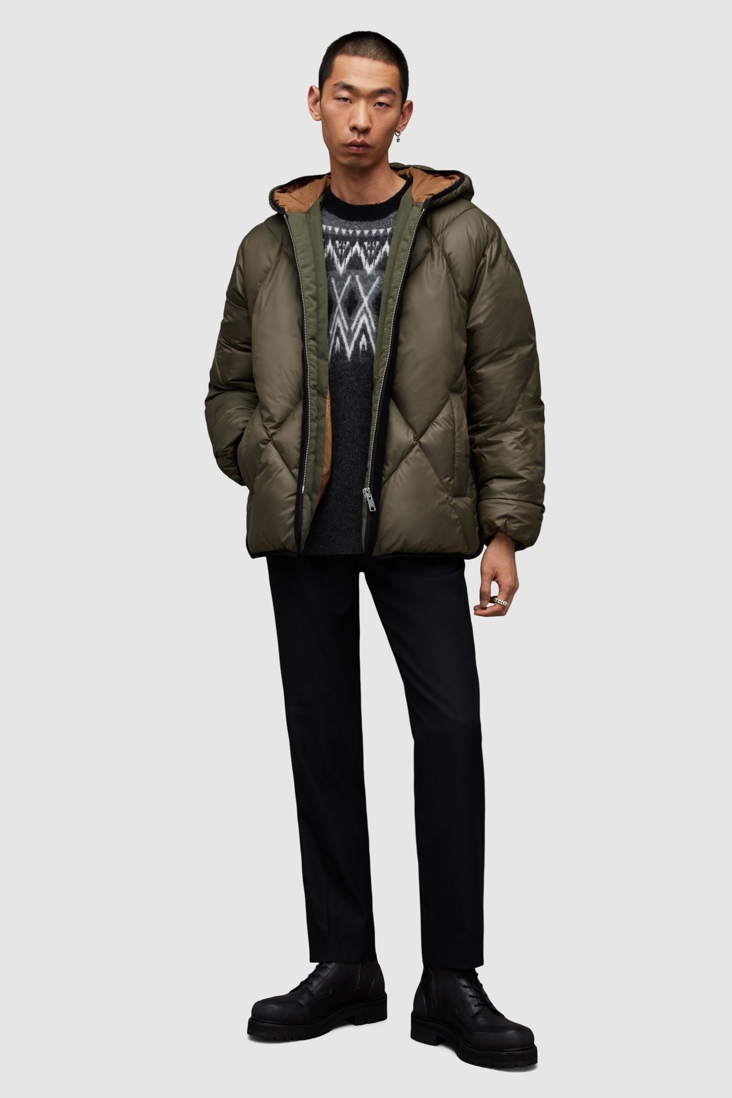 PEGASIS PUFFER COAT KHAKI/MARSH OLIVE 5