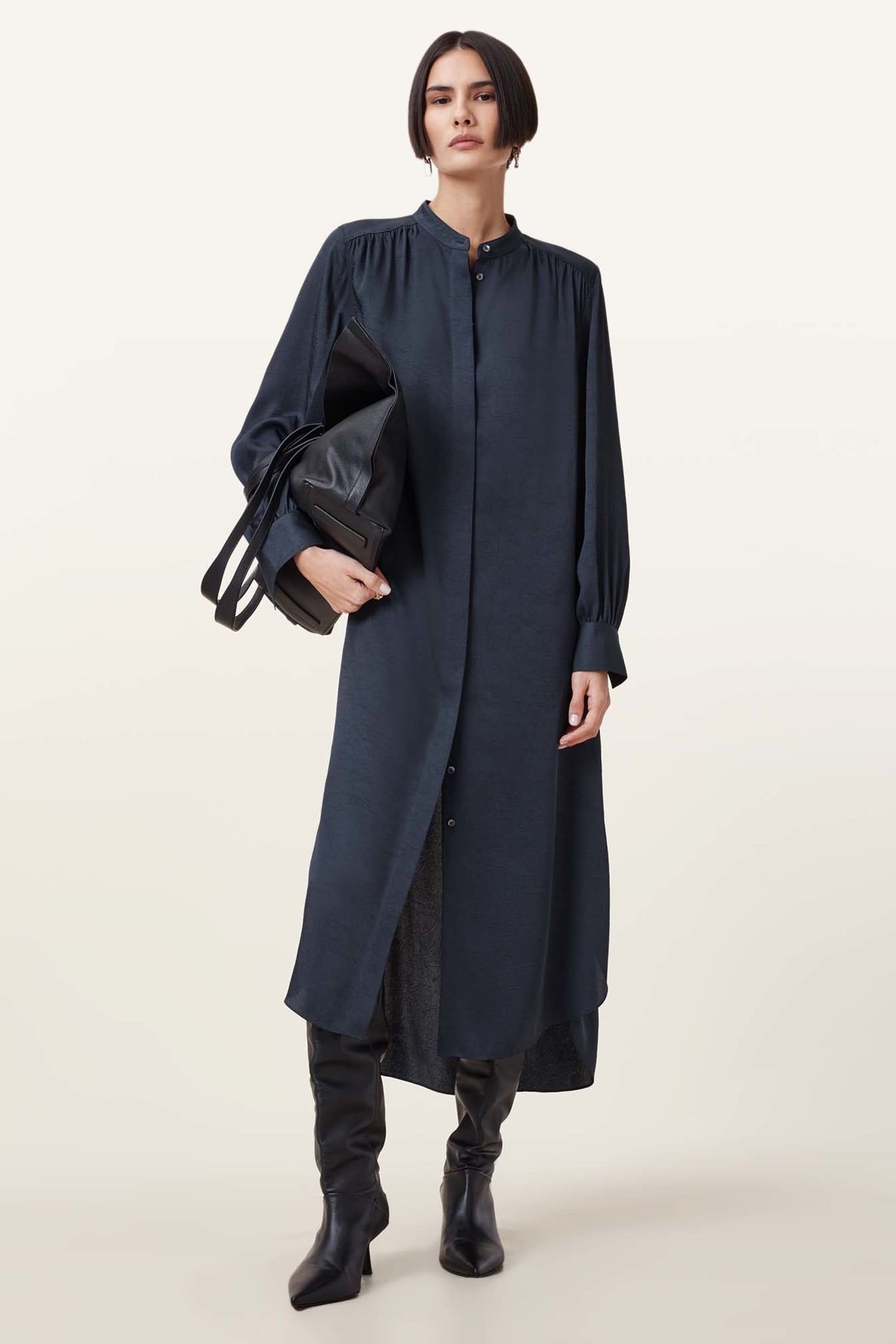 AGGIE SHIRT DRESS DENIM BLUE 1