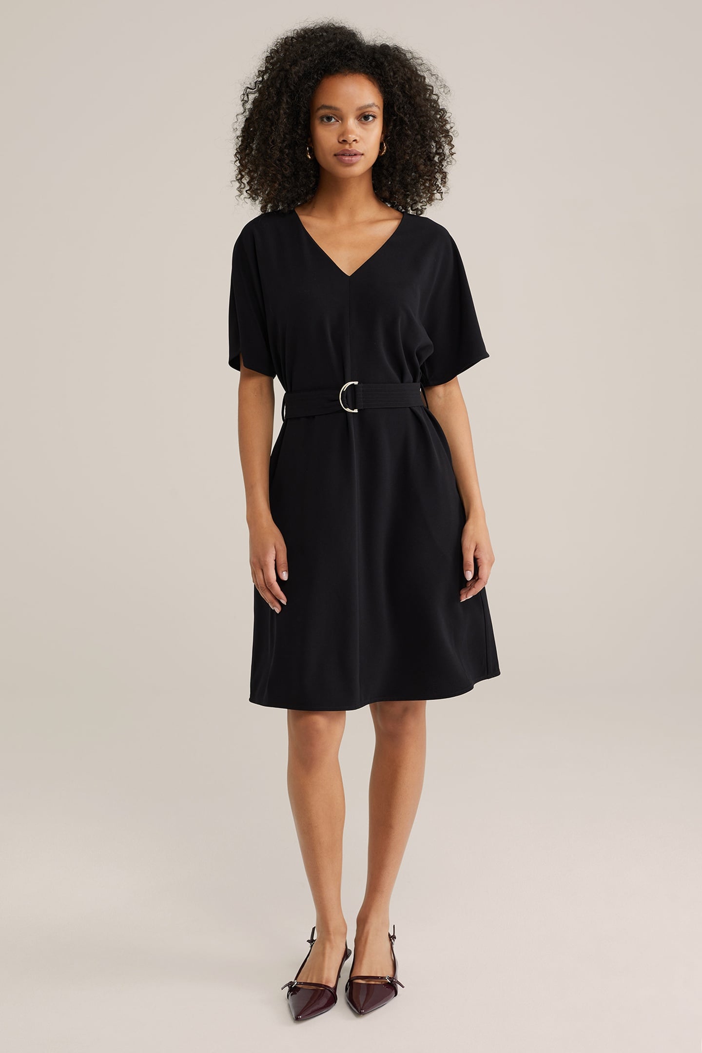 DRESS MID LENGTH BLACK 1