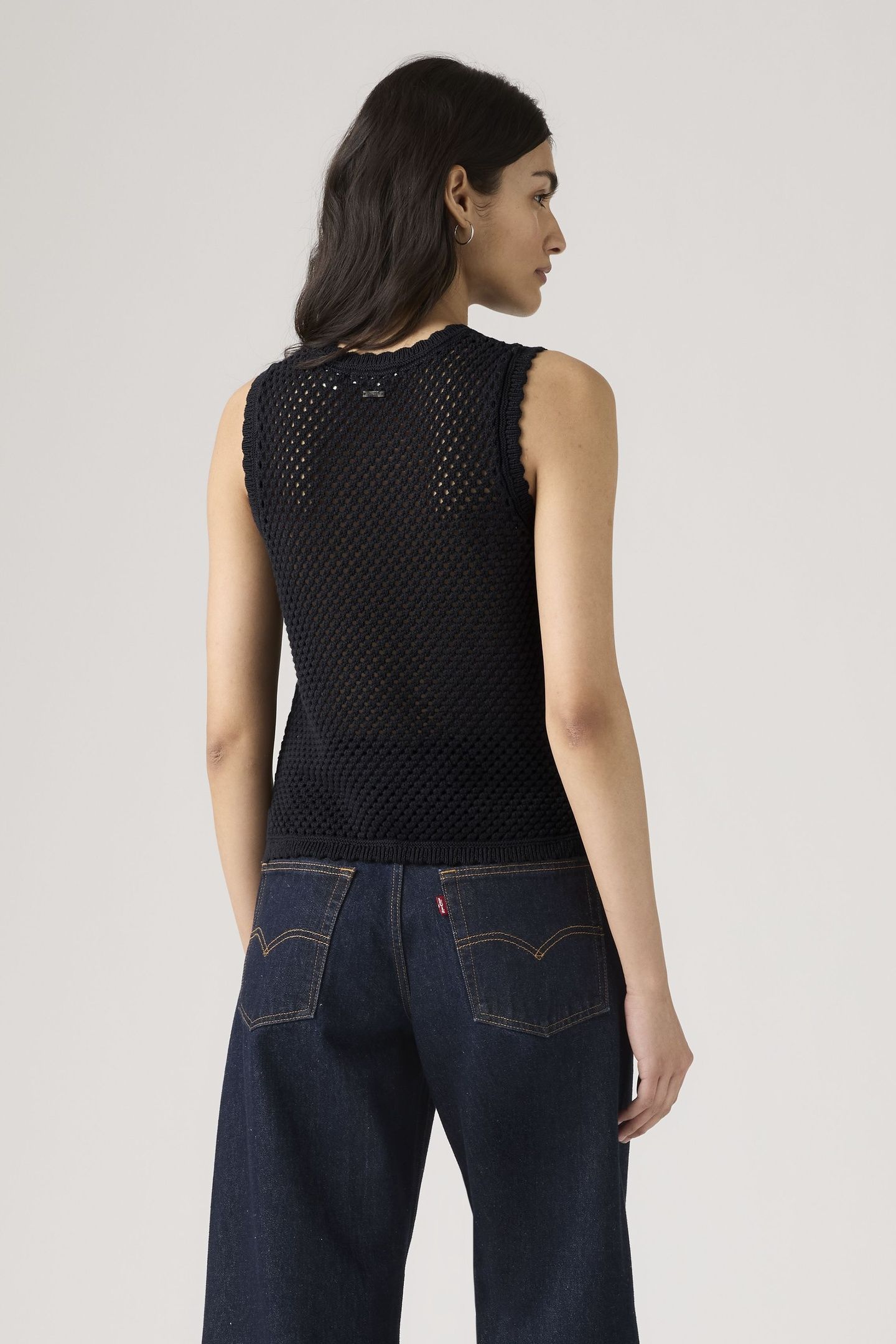 ADRIENNE CROCHET TANK TOP BLACK 3