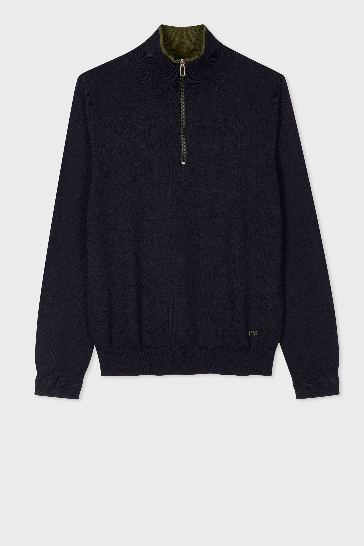 SWEATER ZIP NECK VERY DARK NAVY 1