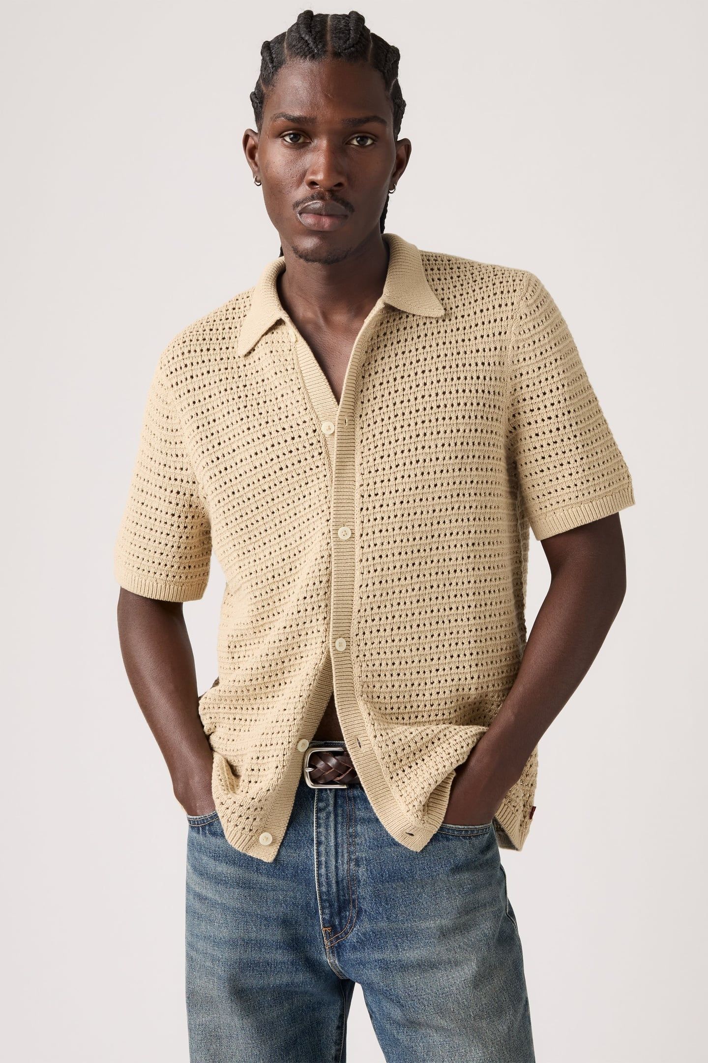 SWEATER KNIT SHIRT BEIGE 2