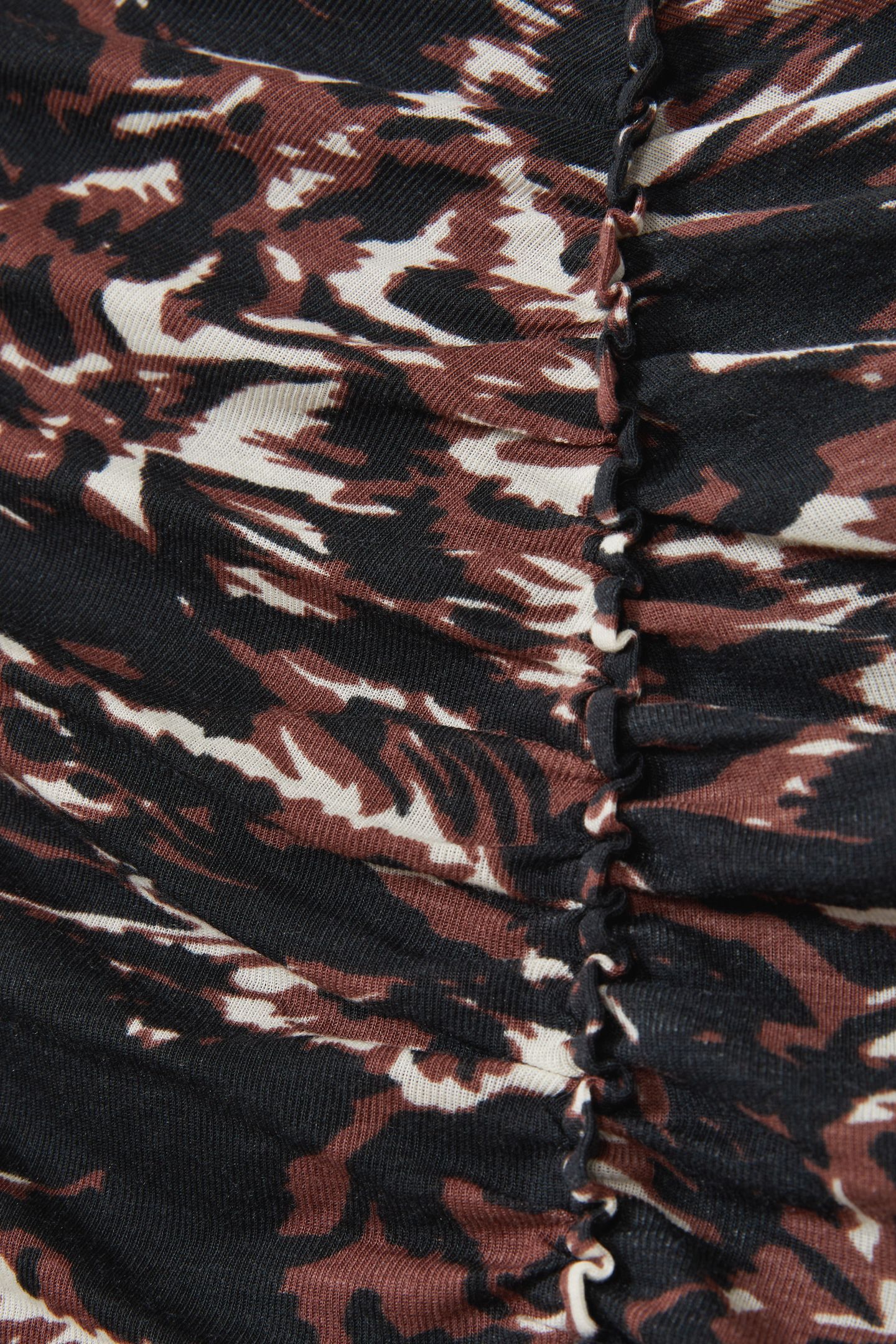 PRINT LONG SLEEVE JERSEY SHORT DRESS BLACK 6