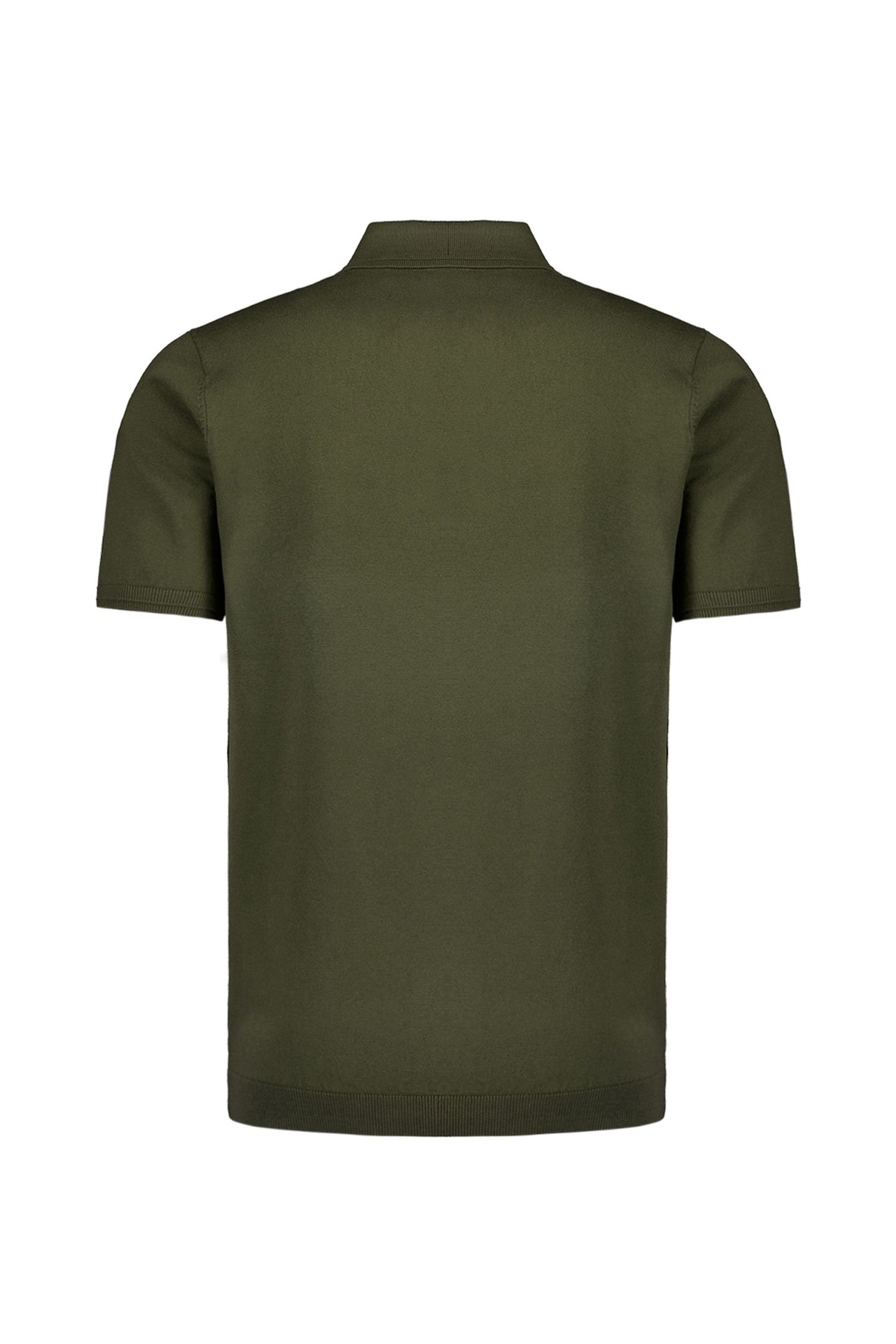 PULLOVER SHORT SLEEVE POLO BUTTON SOLID DARK MOSS 5
