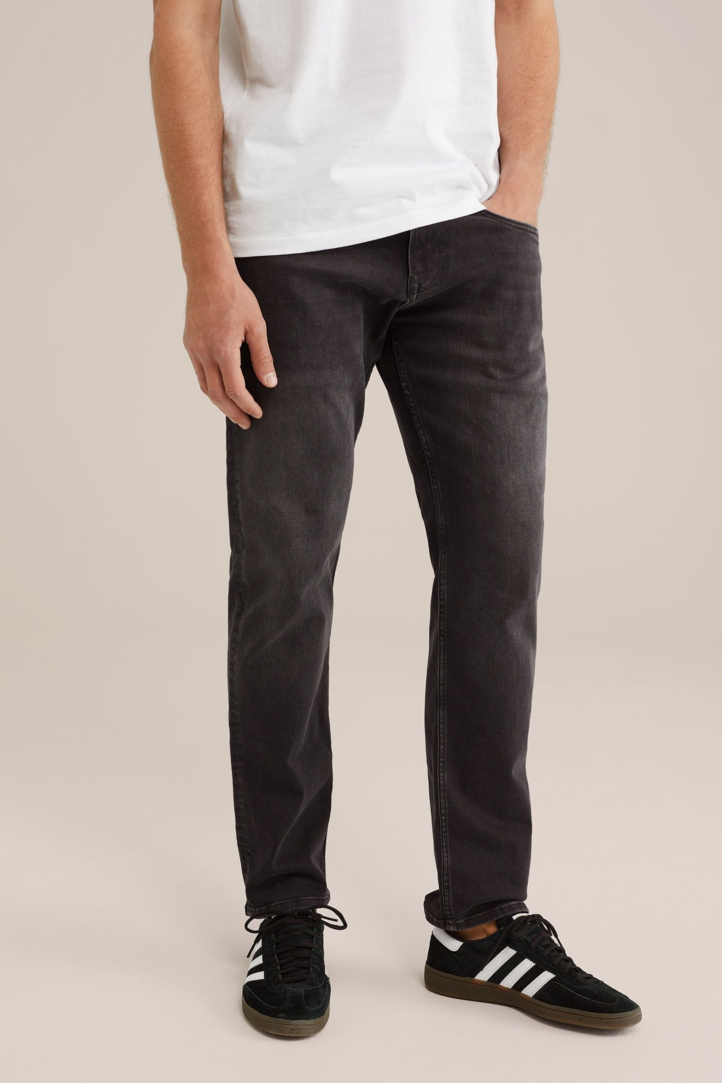 5-POCKET MID WAIST DARK GREY 1