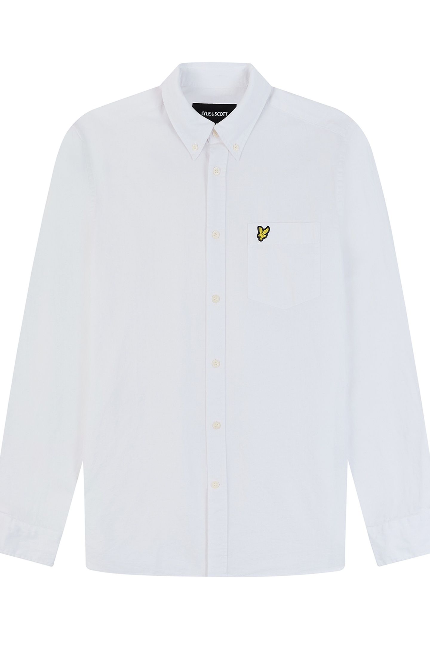 COTTON LINEN BUTTON DOWN SHIRT WHITE 4