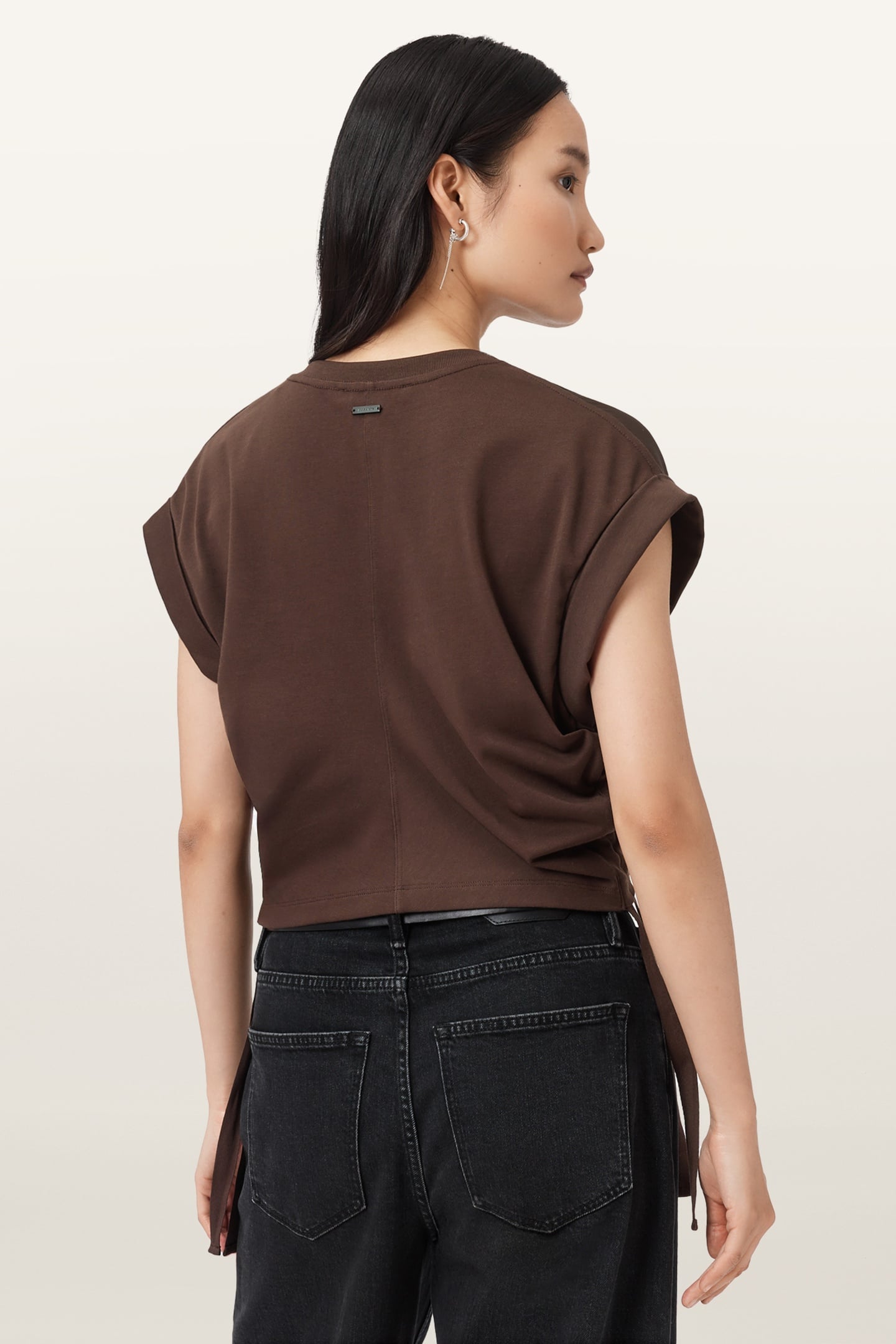 MIRA SATIN TEE TORTE BROWN 2