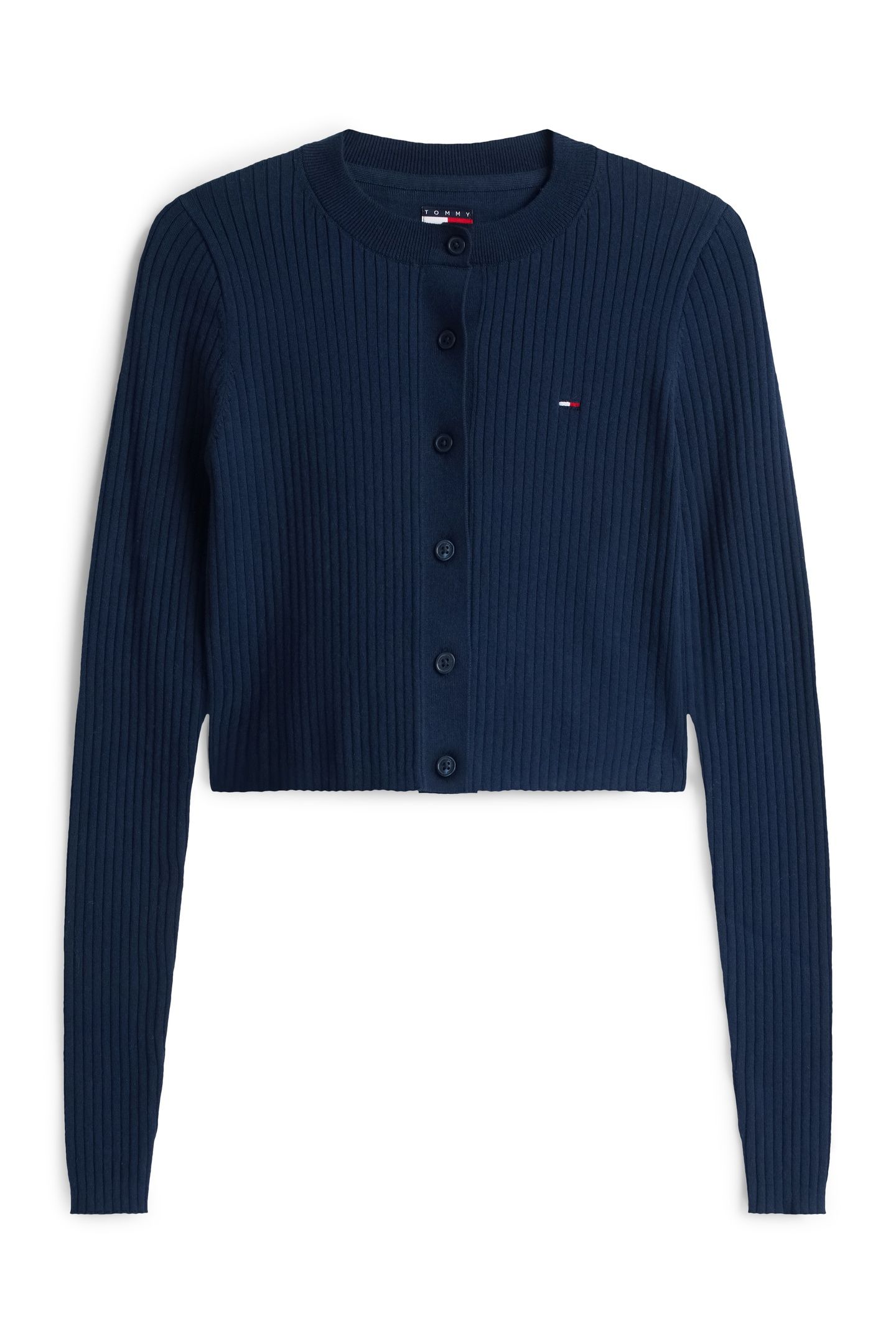 CROPPED RIB CARDIGAN DARK NIGHT NAVY 4