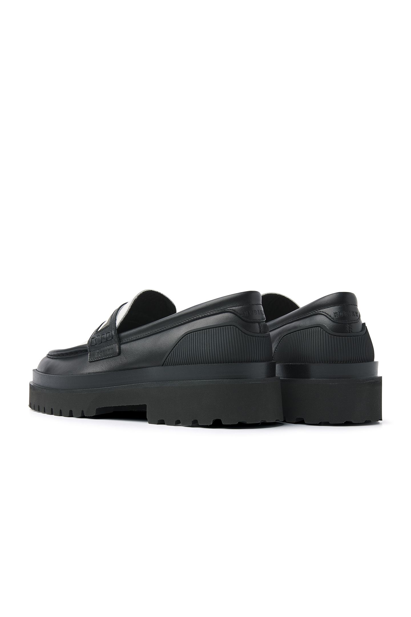 ETHAN GATSBY BLACK LEATHER-WHITE 3