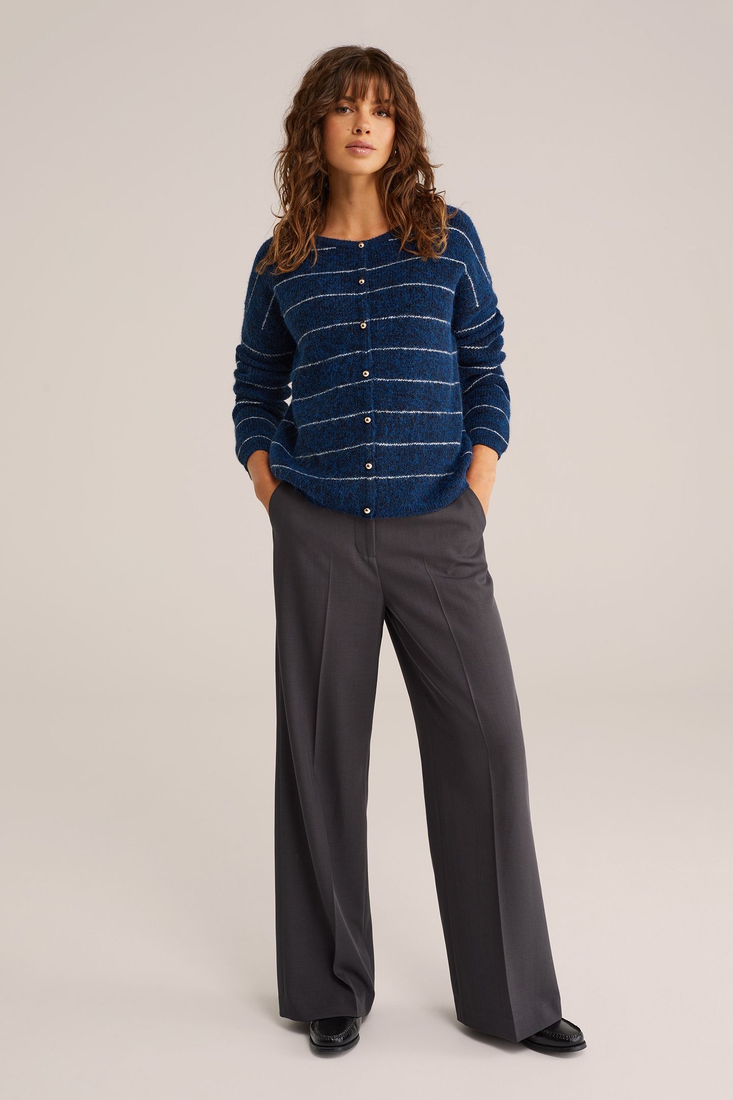 KNITTED CARDIGAN DARK BLUE 3