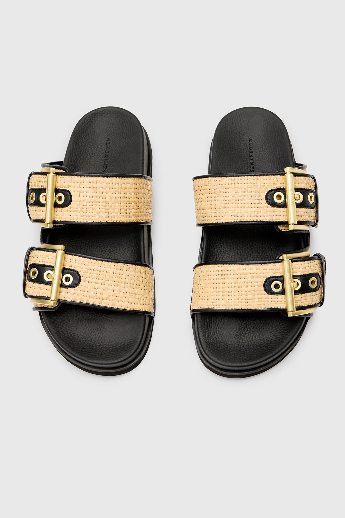 SIAN RAFFIA SANDAL NATURAL/BLACK 2