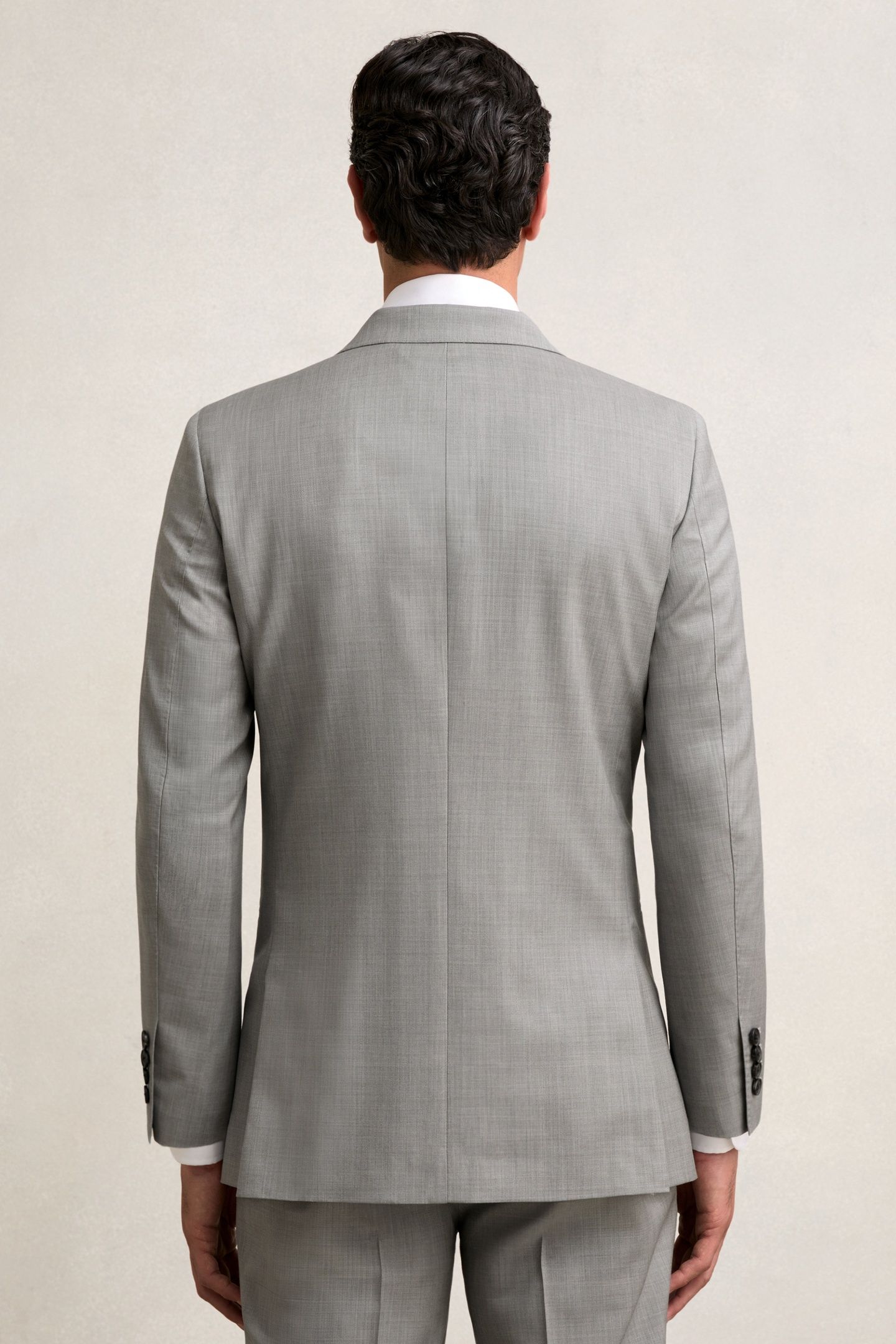 SB 1B PEAK WOOL BLAZER MID GREY 3
