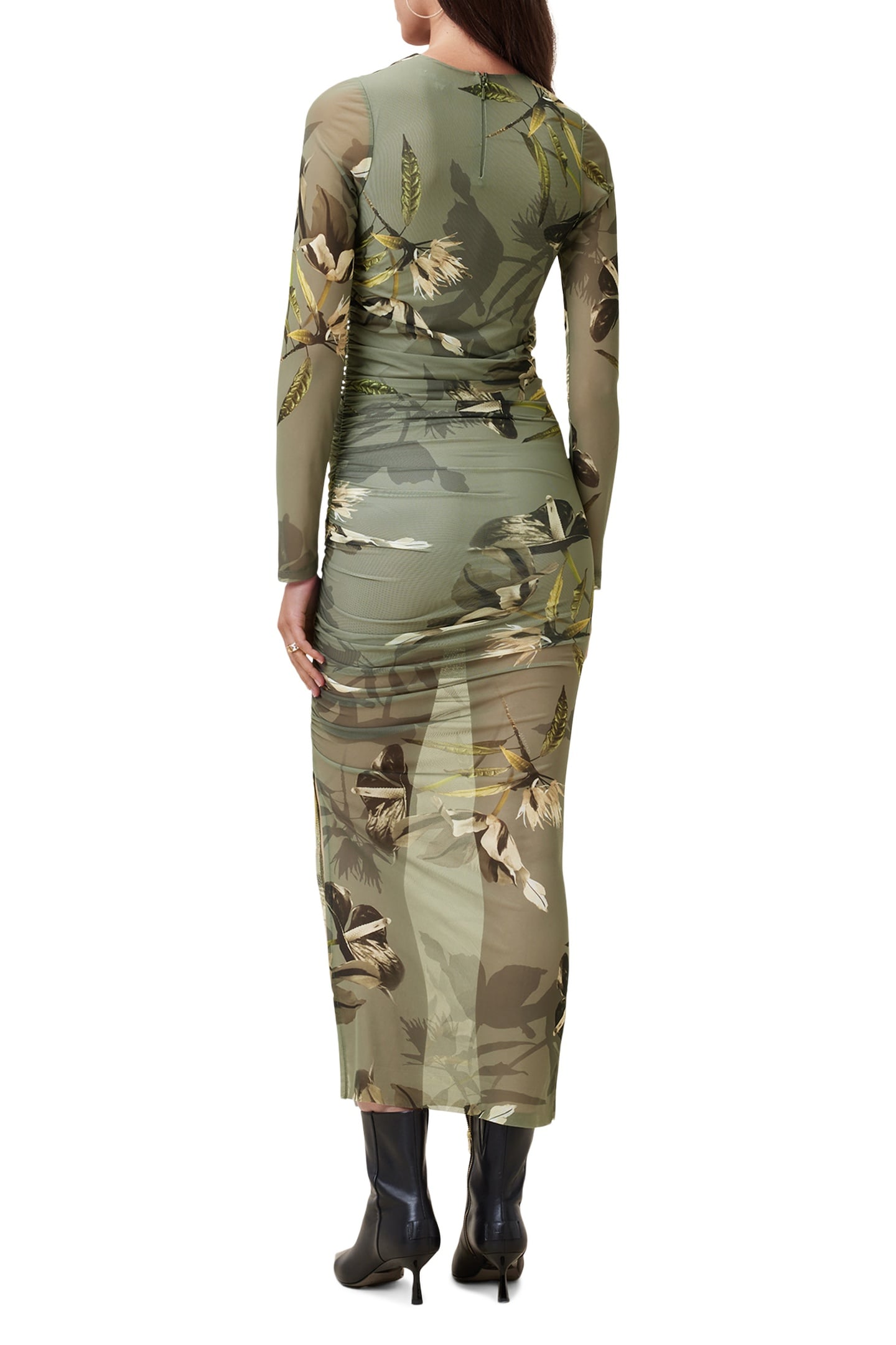 HANAKO MESH DRESS EMERGE OLIVE GREEN 5
