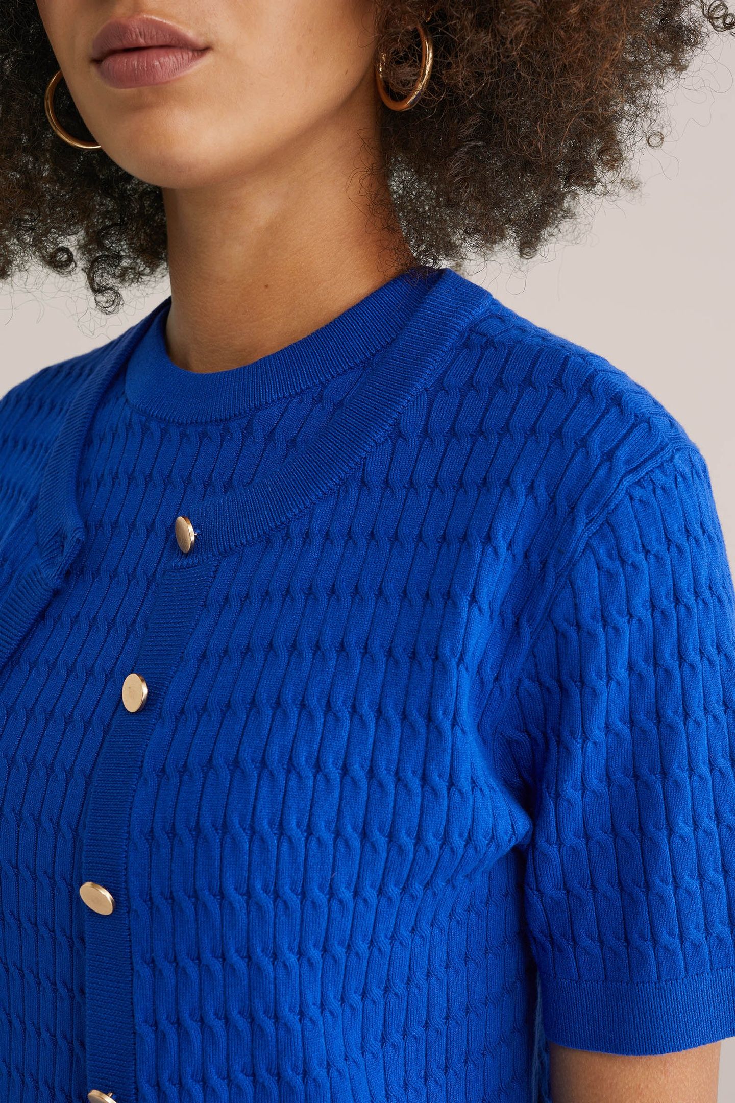 KNITTED CARDIGAN COBALT BLUE 5
