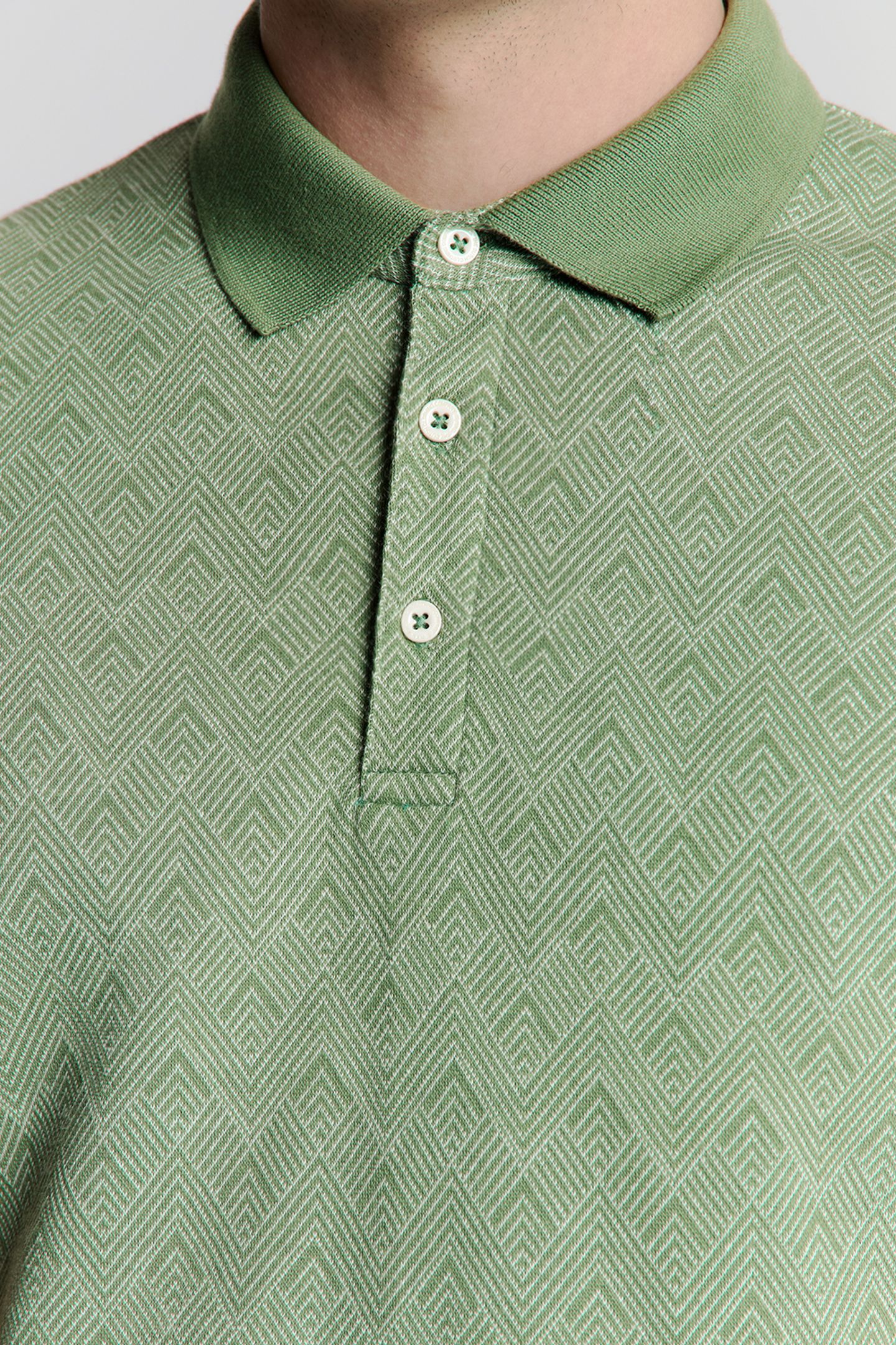 POLO 2 COLOURED JACQUARD GREEN 7