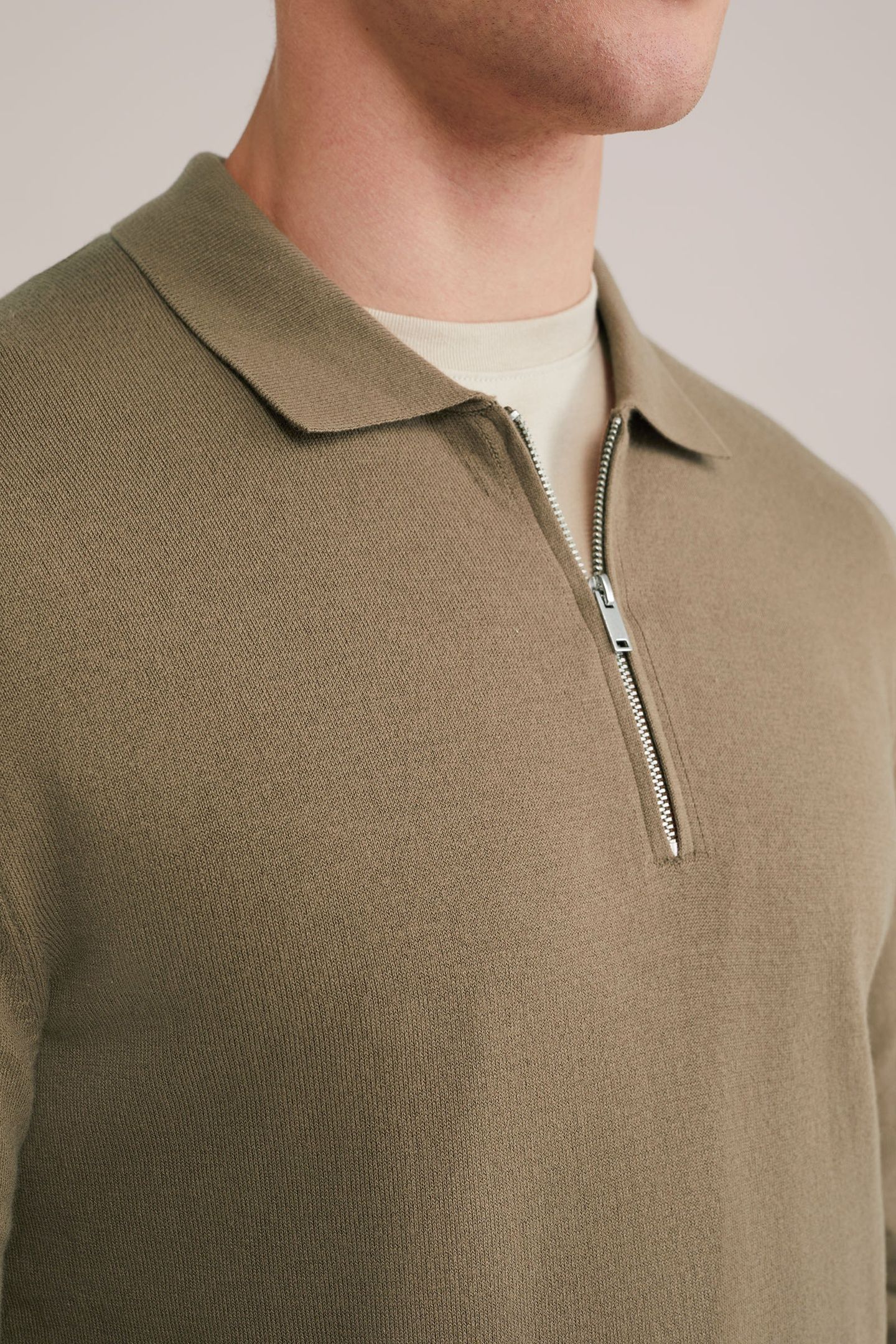 HALFWAY ZIPPER LIGHT BROWN 5