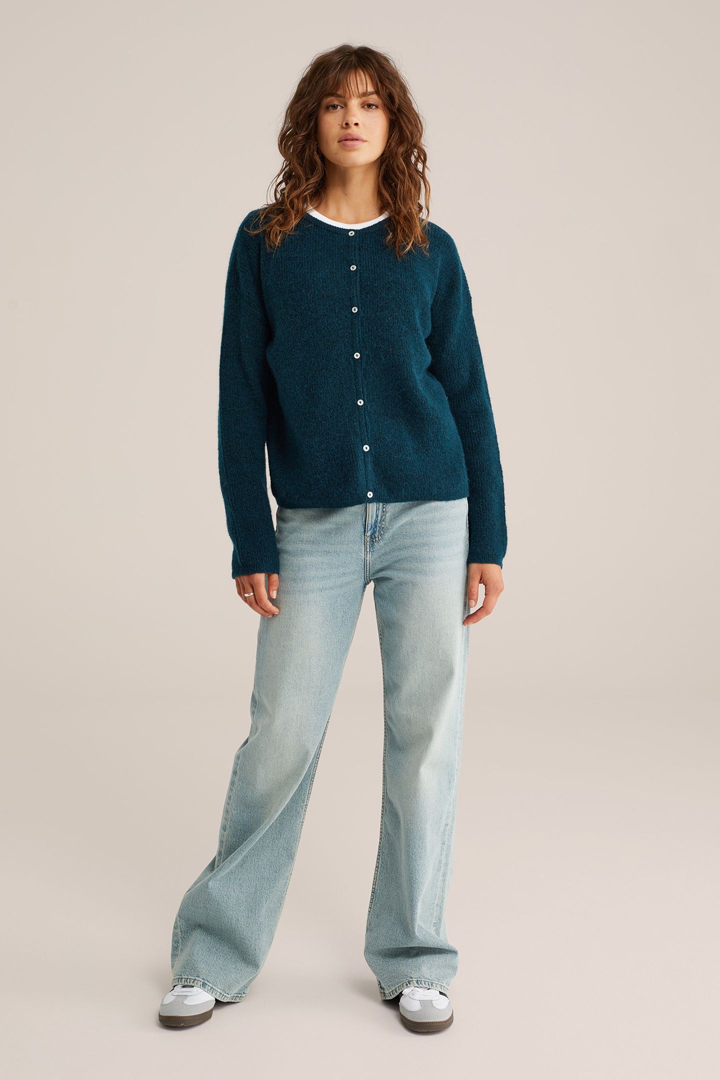 KNITTED CARDIGAN TURQUOISE 3