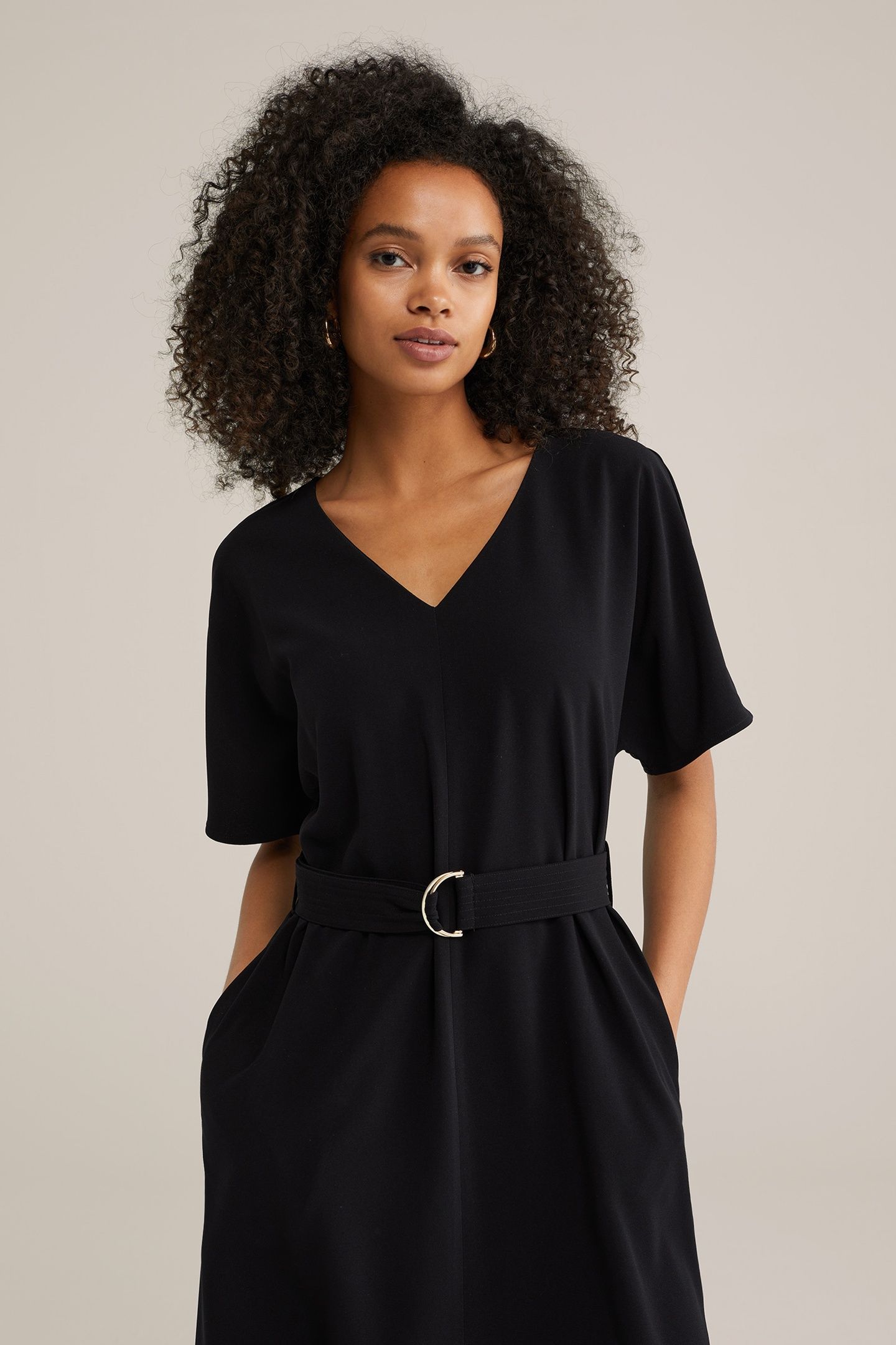 DRESS MID LENGTH BLACK 4