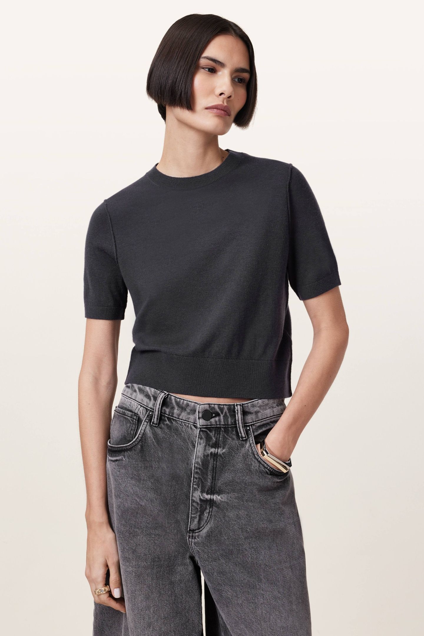 ELSIE TEE CHARCOAL BLUE 1
