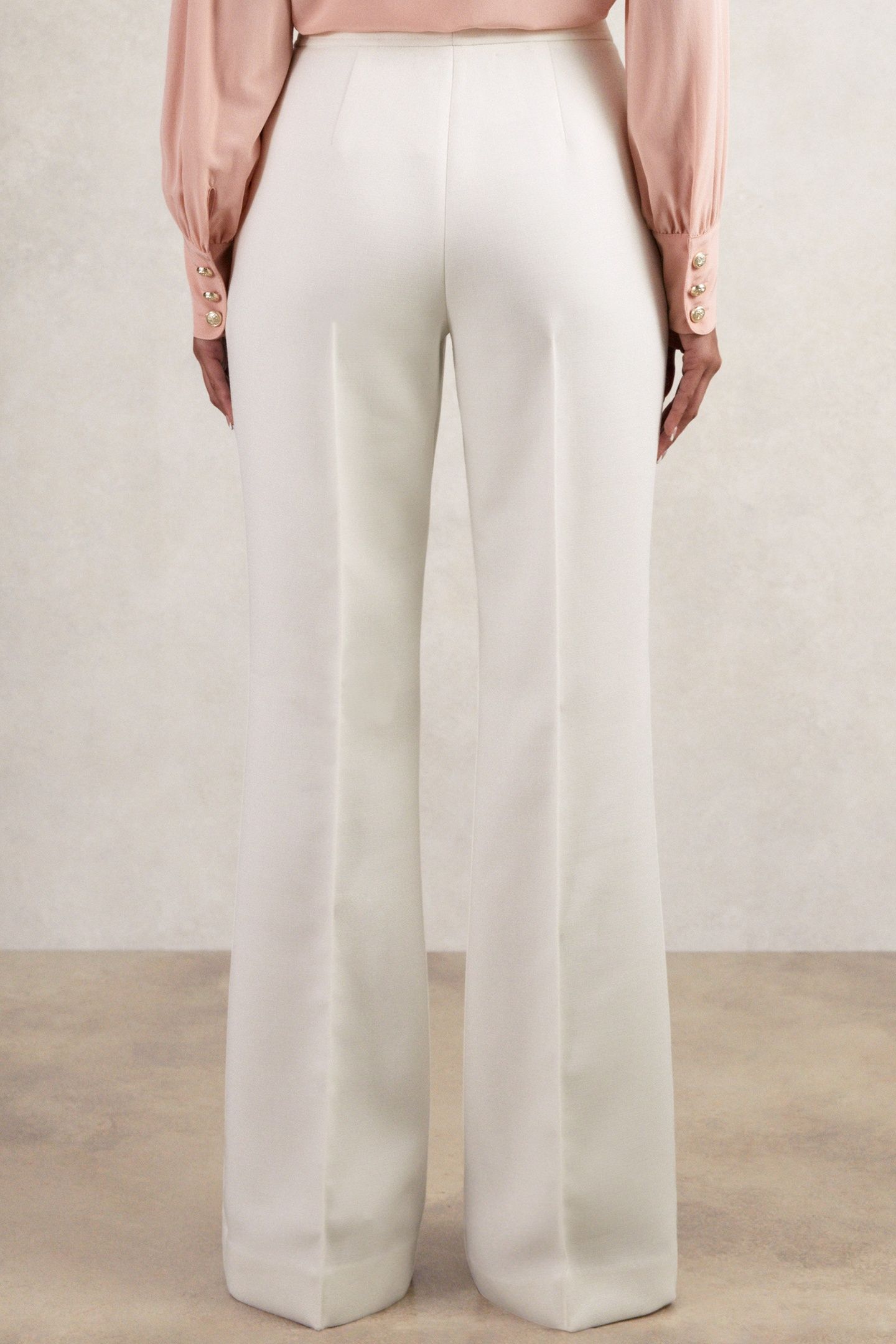 OCCASION FLARE TROUSER WHITE 4