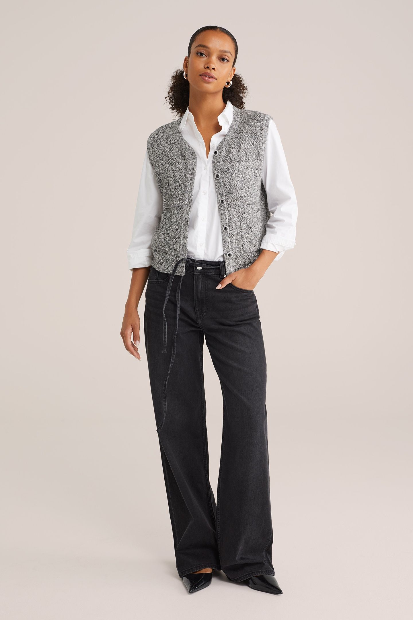 KNITTED CARDIGAN GREY 3