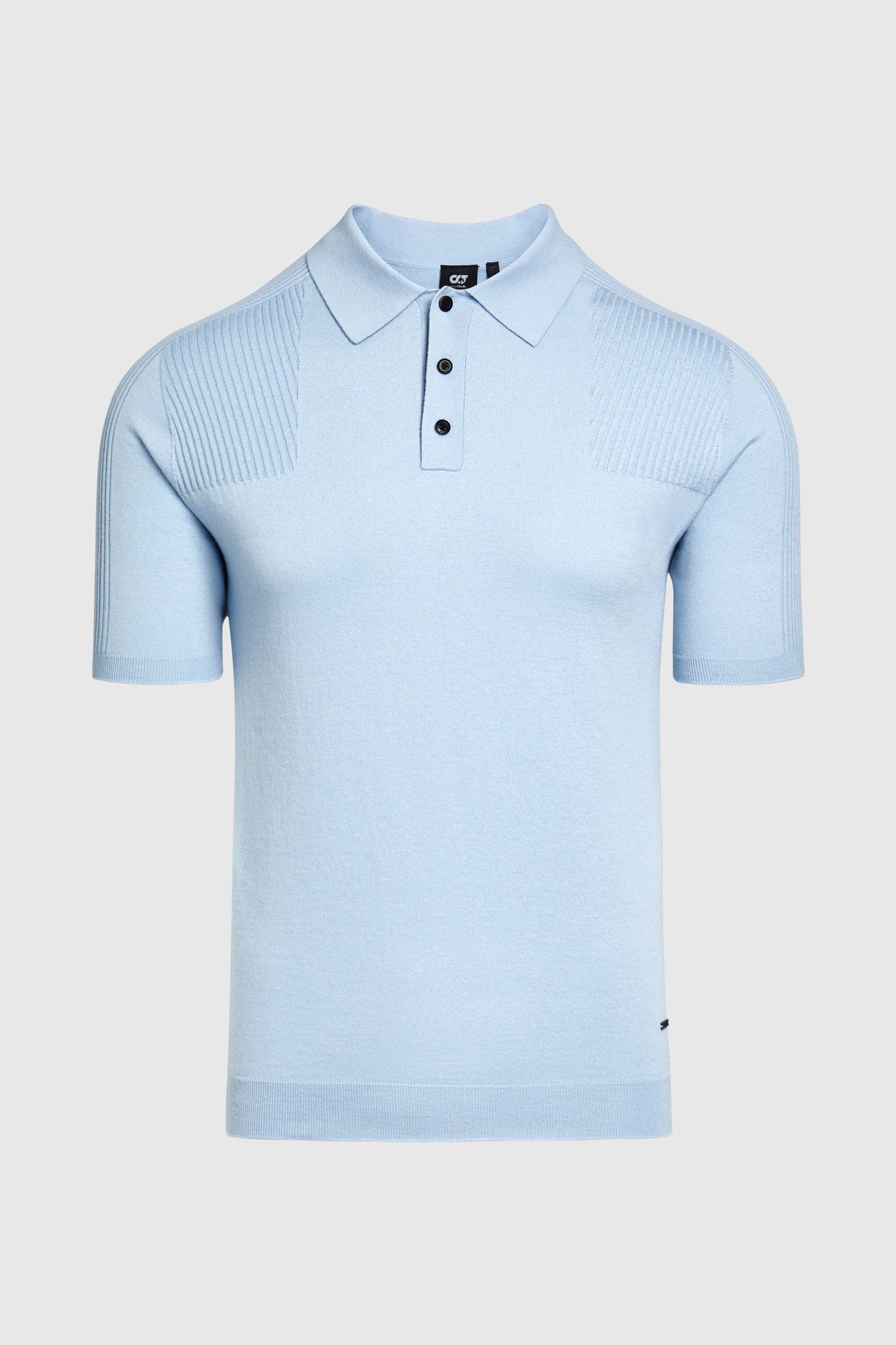FOTOL V1.Y9.01 FLAT-KNIT-SHIRT FOG BLUE 3