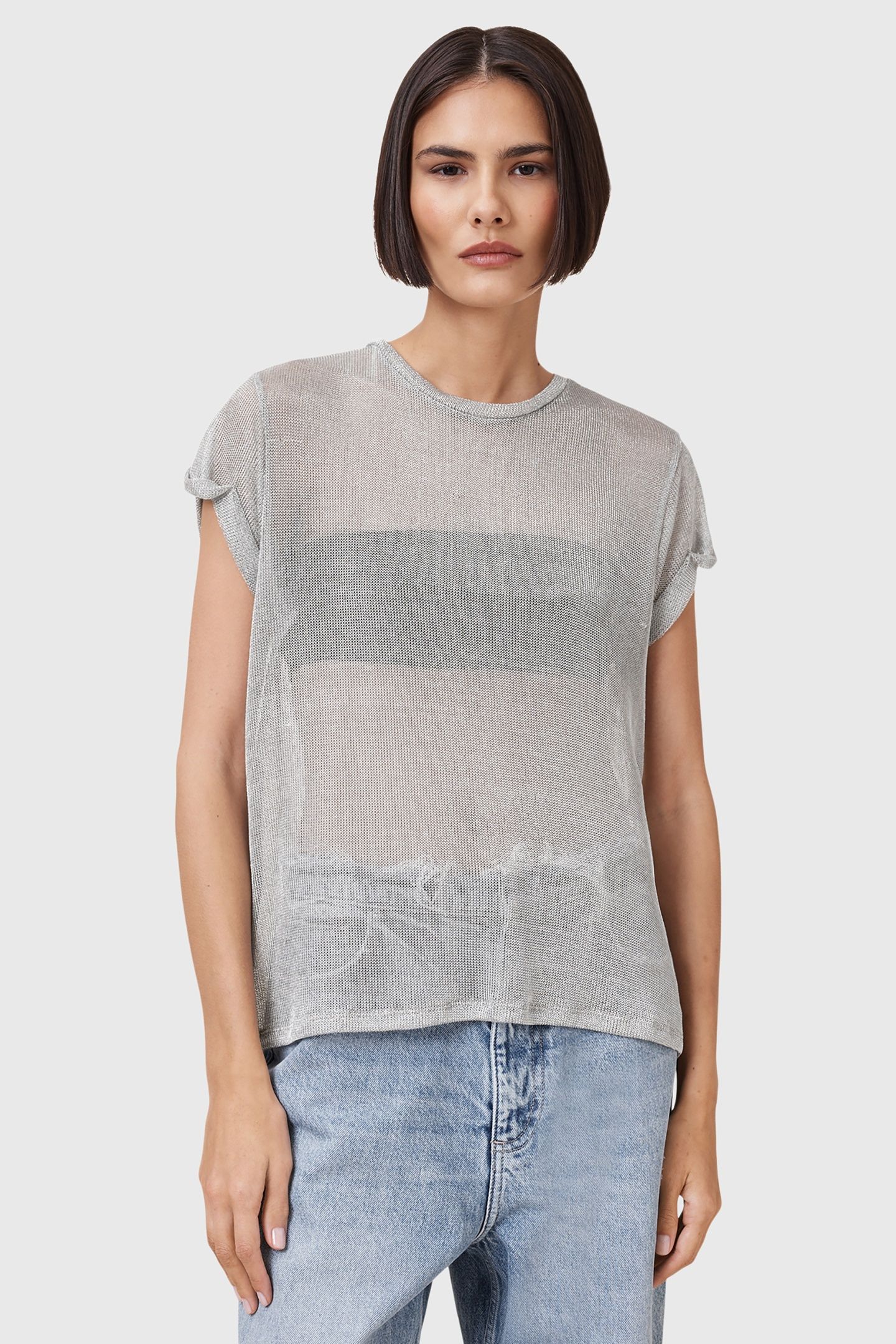 THEA SPARKLE TOP METALLIC SILVER 1
