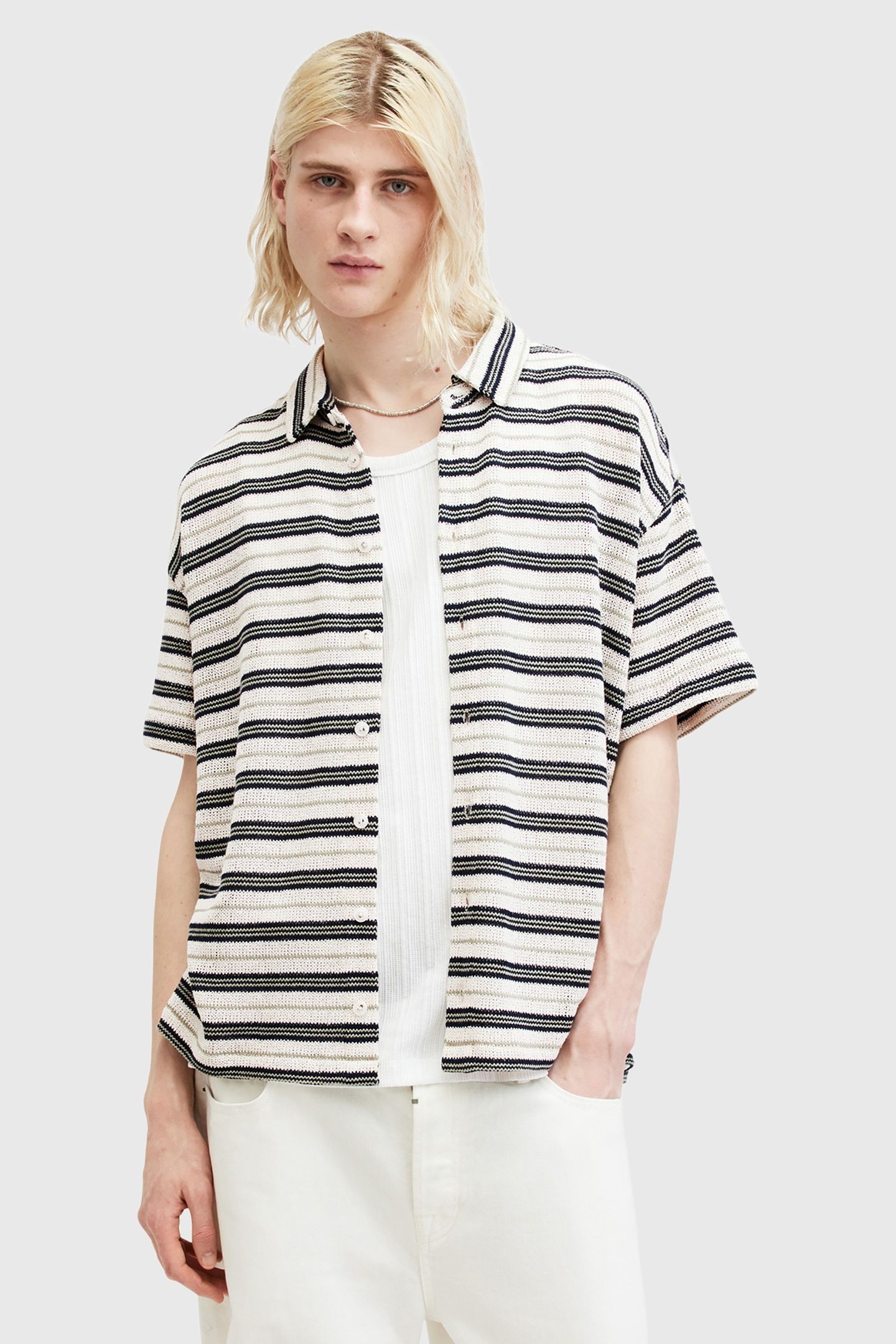 JACKSON SS SHIRT CHALK WHITE 4