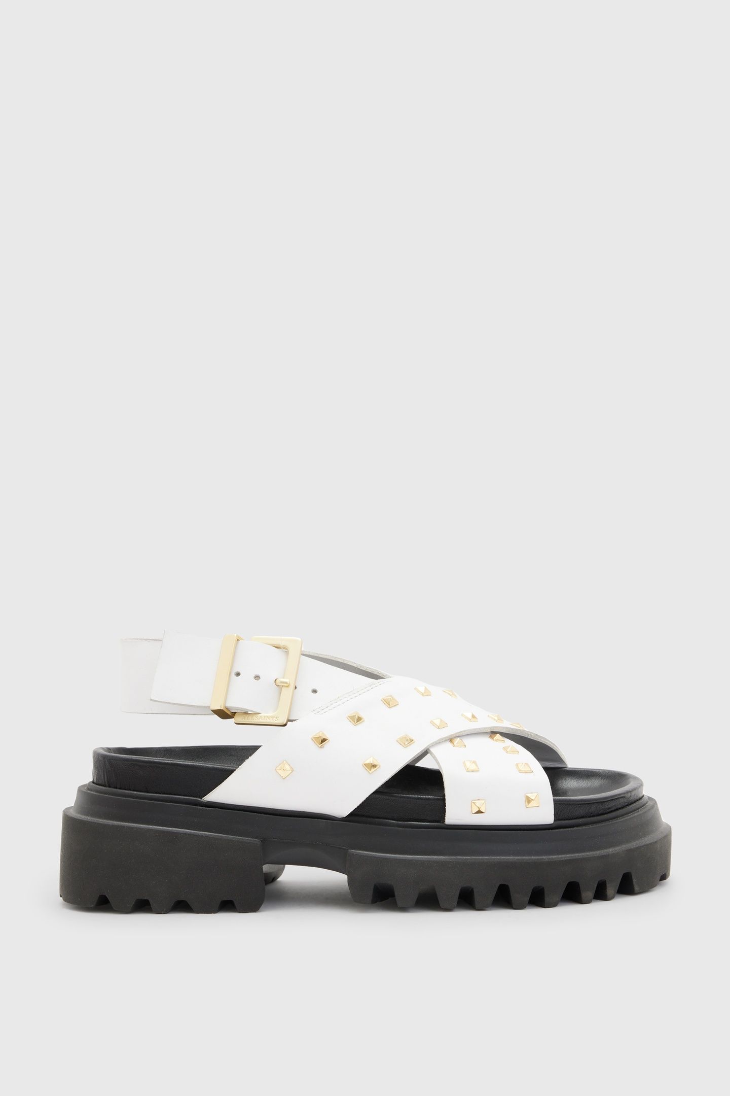COSMO STUD SANDAL CHALK WHITE/BRASS 5