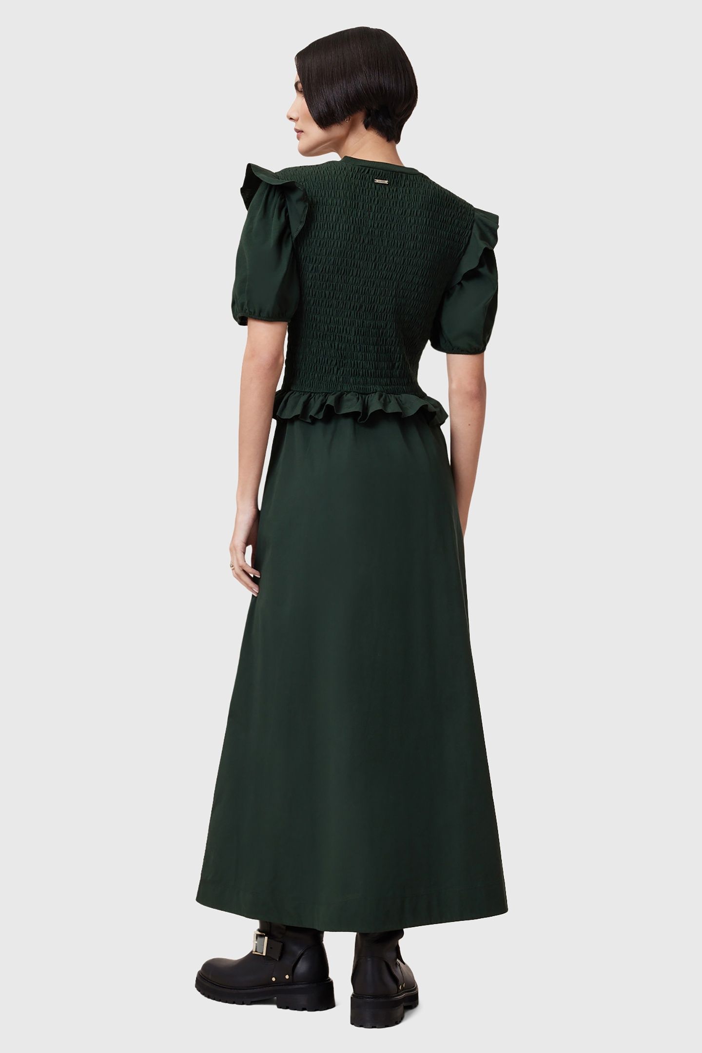 ODE DRESS DARK FOREST GREEN 3