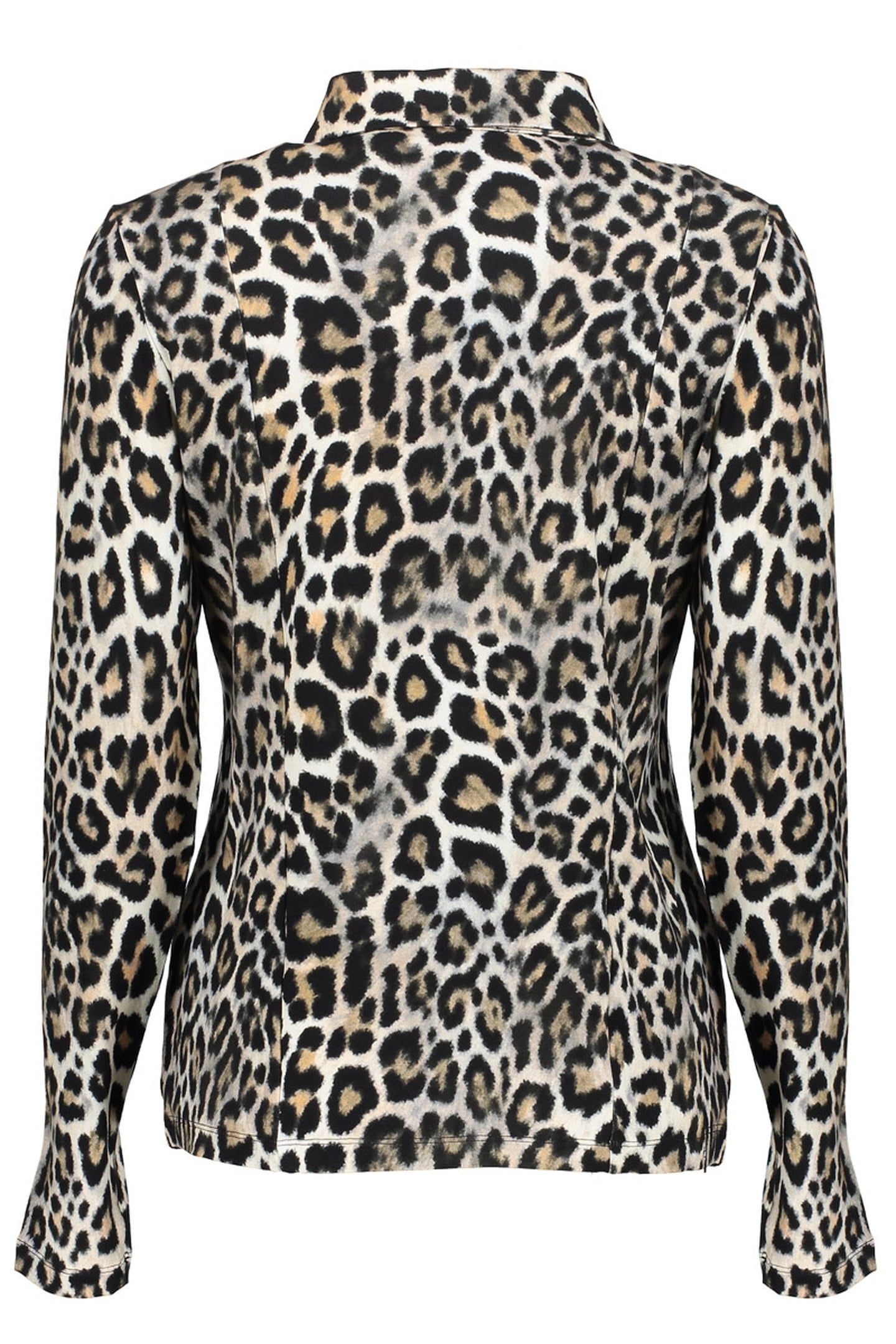 BLOUSE AOP JERSEY BLACK/SAND 2