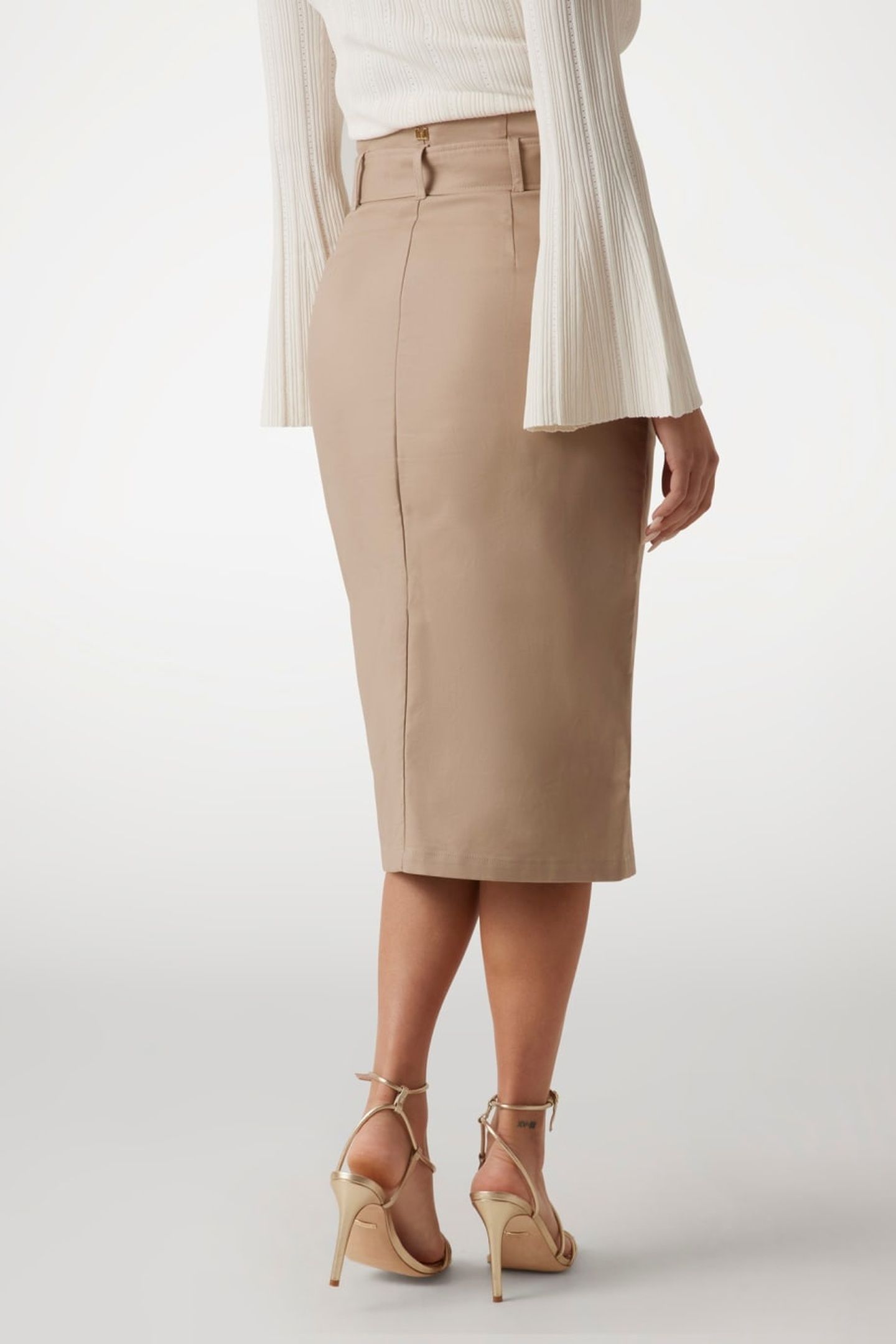 MARCIANO BY GUESS CINDY MIDI SKIRT NATURAL ALMOND 3