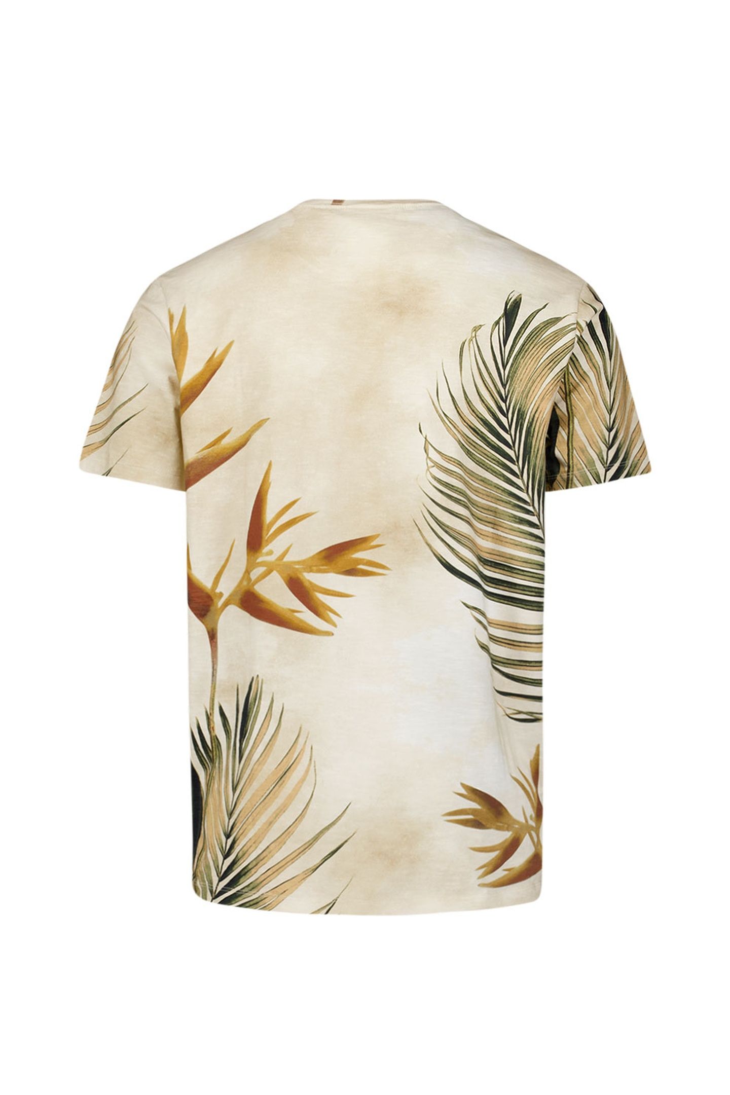 T-SHIRT CREWNECK ALLOVER PRINTED SLUB GARMENT DYED SAND 6