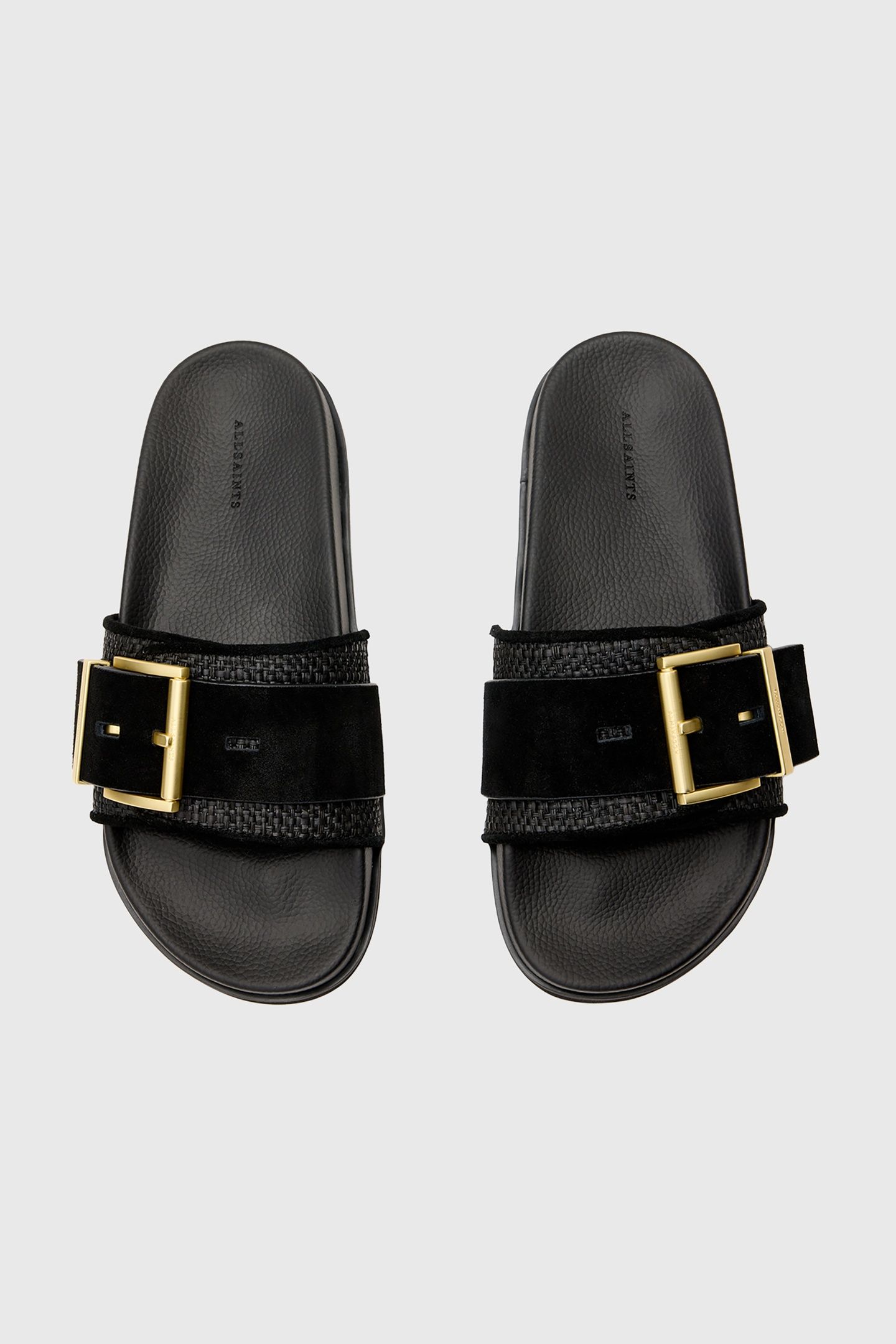 ELLIE RAFFIA SLIDER BLACK 3