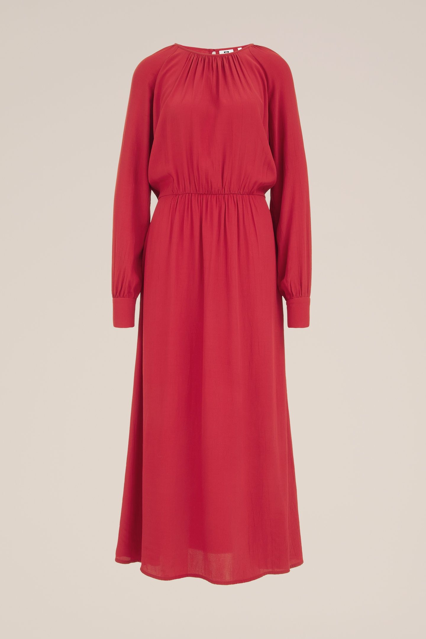 DRESS MAXI LENGTH FIRE RED 3
