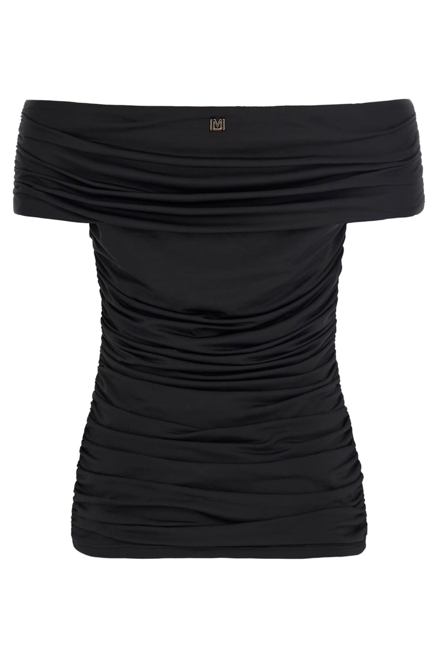 MARCIANO BY GUESS ALVA OFF SHOULDER TOP JET BLACK 1