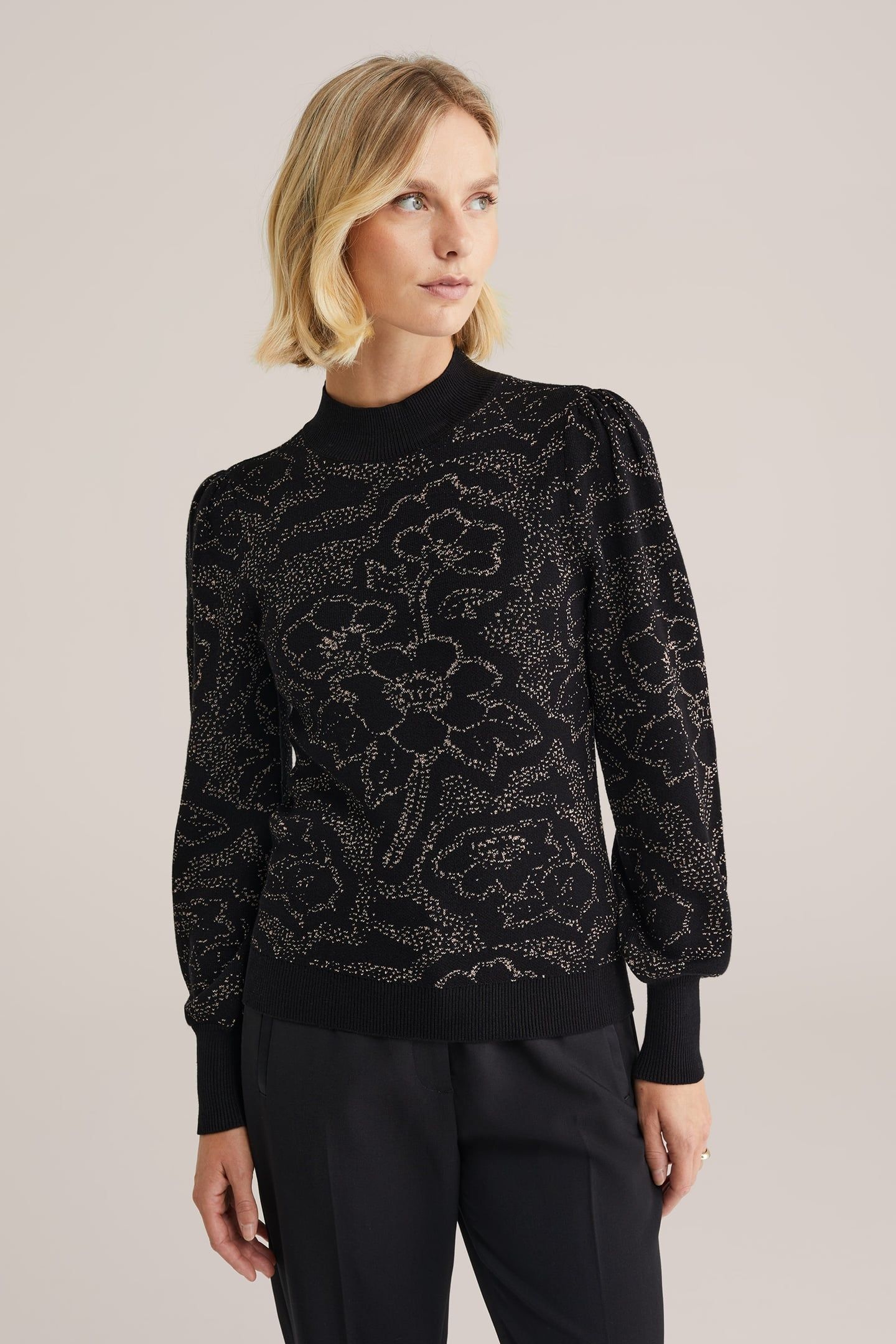 KNITTED PULLOVER BLACK 1