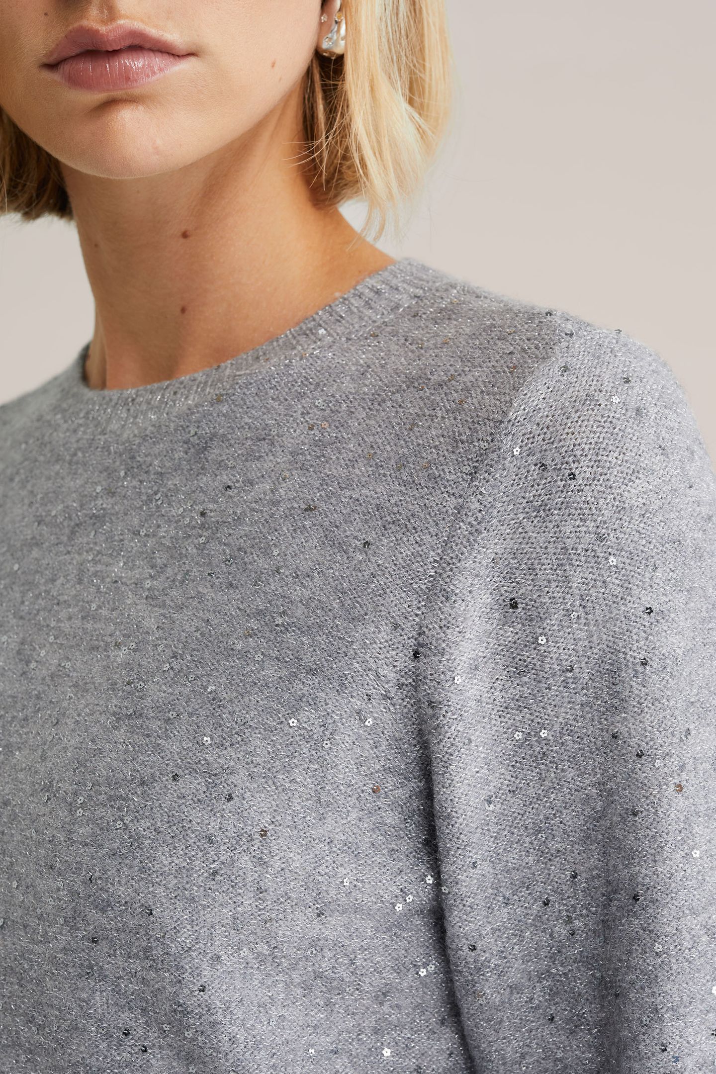 KNITTED PULLOVER GREY 5
