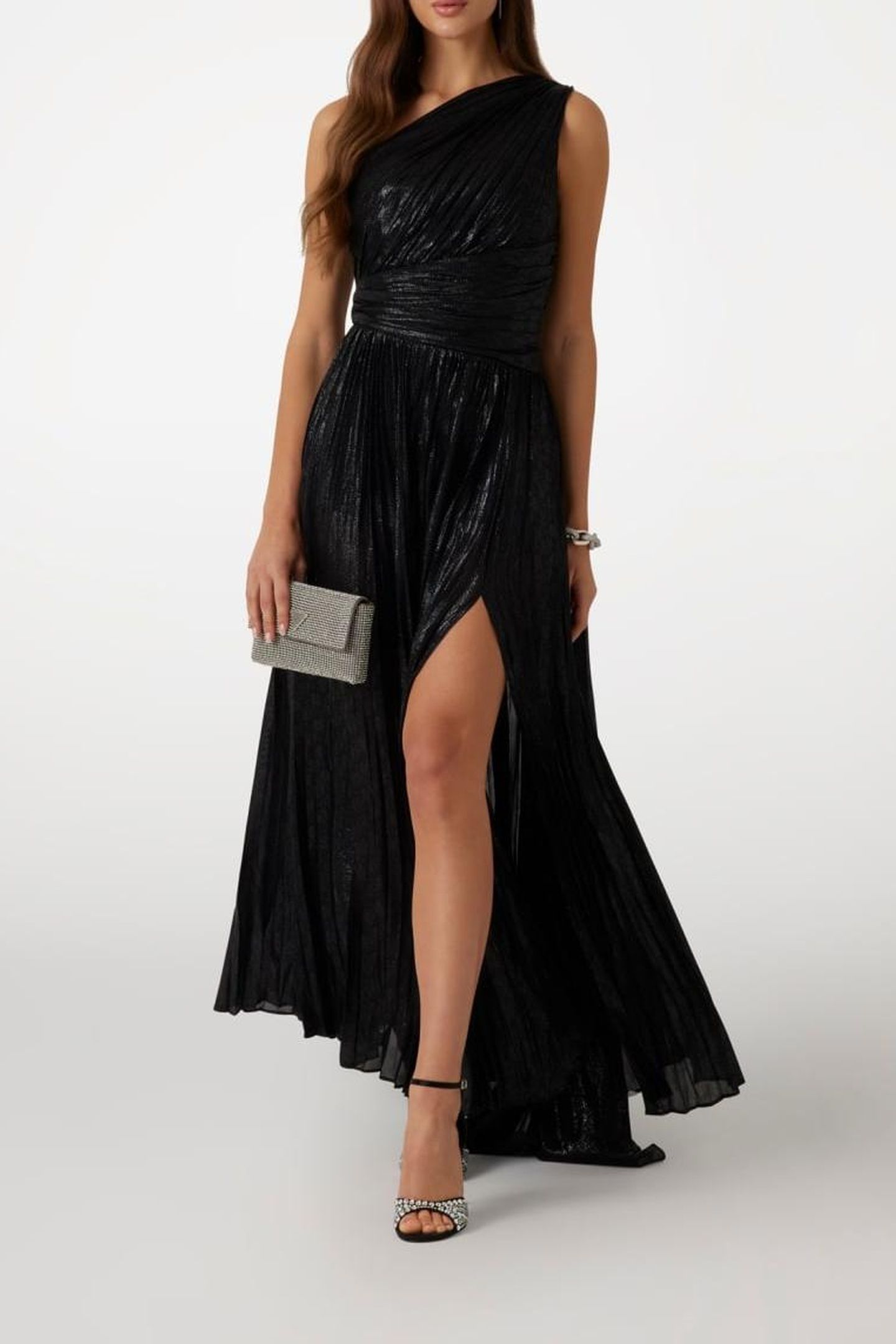 MARCIANO BY GUESS STEPHANY GOWN SHINY BLACK FOIL 1