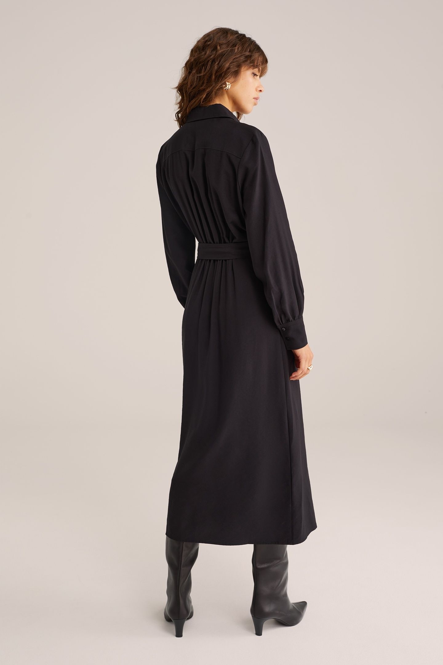 DRESS MID LENGTH BLACK 2