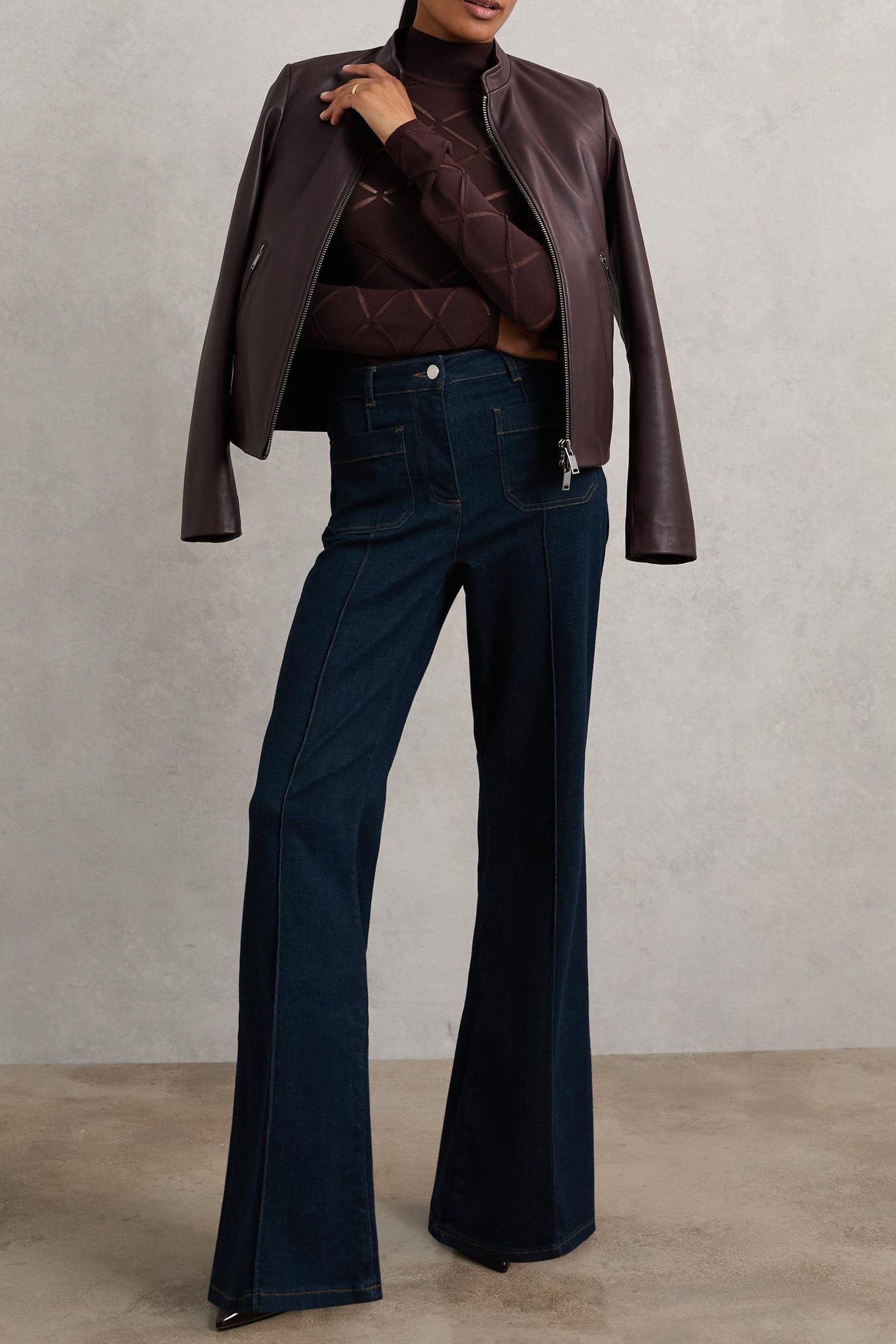 LASER CUT TOP BURGUNDY 1
