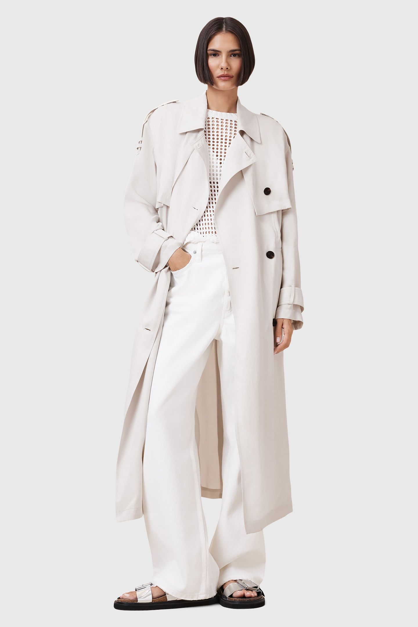 LINNIE TRENCH STONE WHITE 3