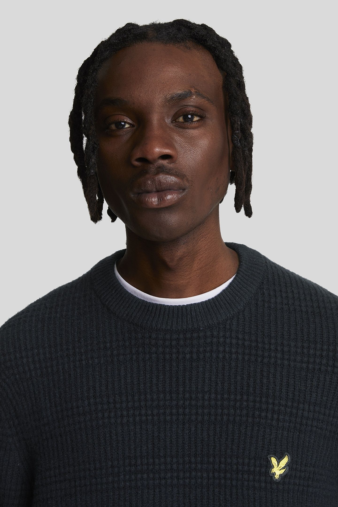 WAFFLE KNIT JUMPER JET BLACK 5