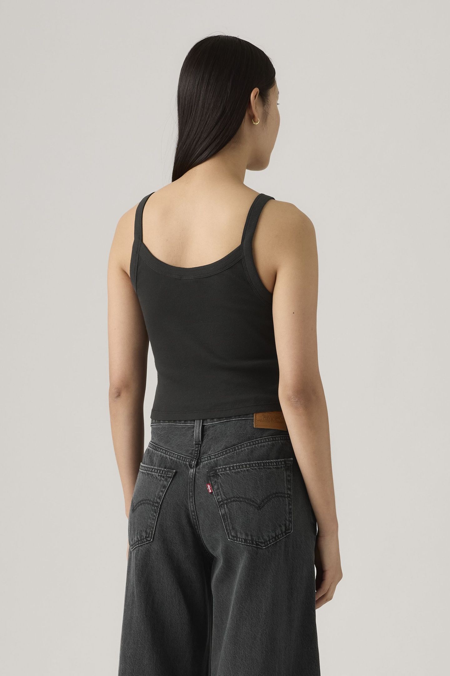 ESSENTIAL SPORTY RIBBED TANK TOP BLACK 3